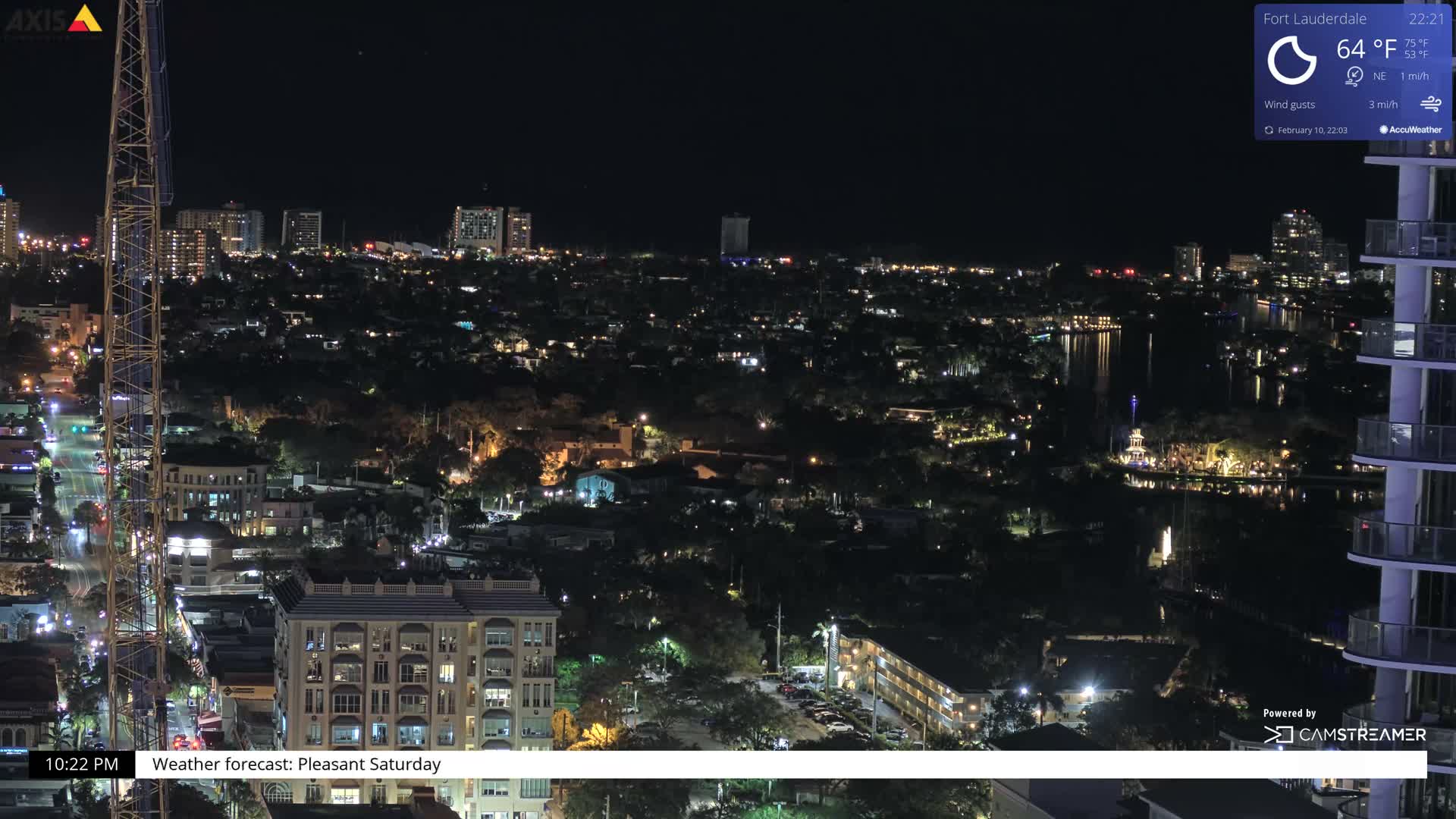 Fort Lauderdale Skyline Live Cam - Fort Lauderdale, Broward, Florida, USA