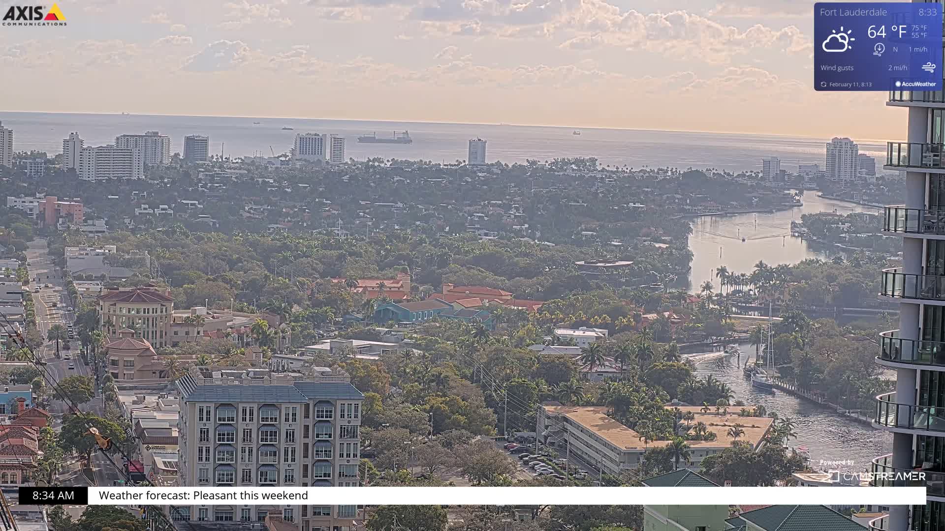 Fort Lauderdale Skyline Live Cam - Fort Lauderdale, Broward, Florida, USA