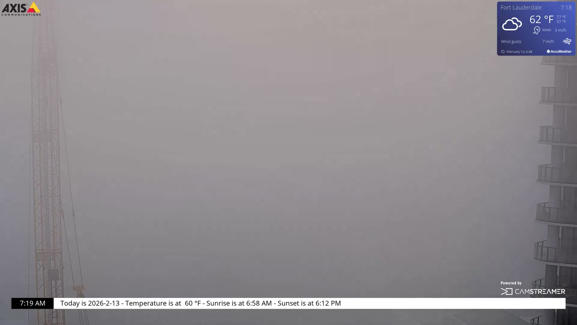 Fort Lauderdale Skyline Live Cam - Fort Lauderdale, Broward, Florida, USA