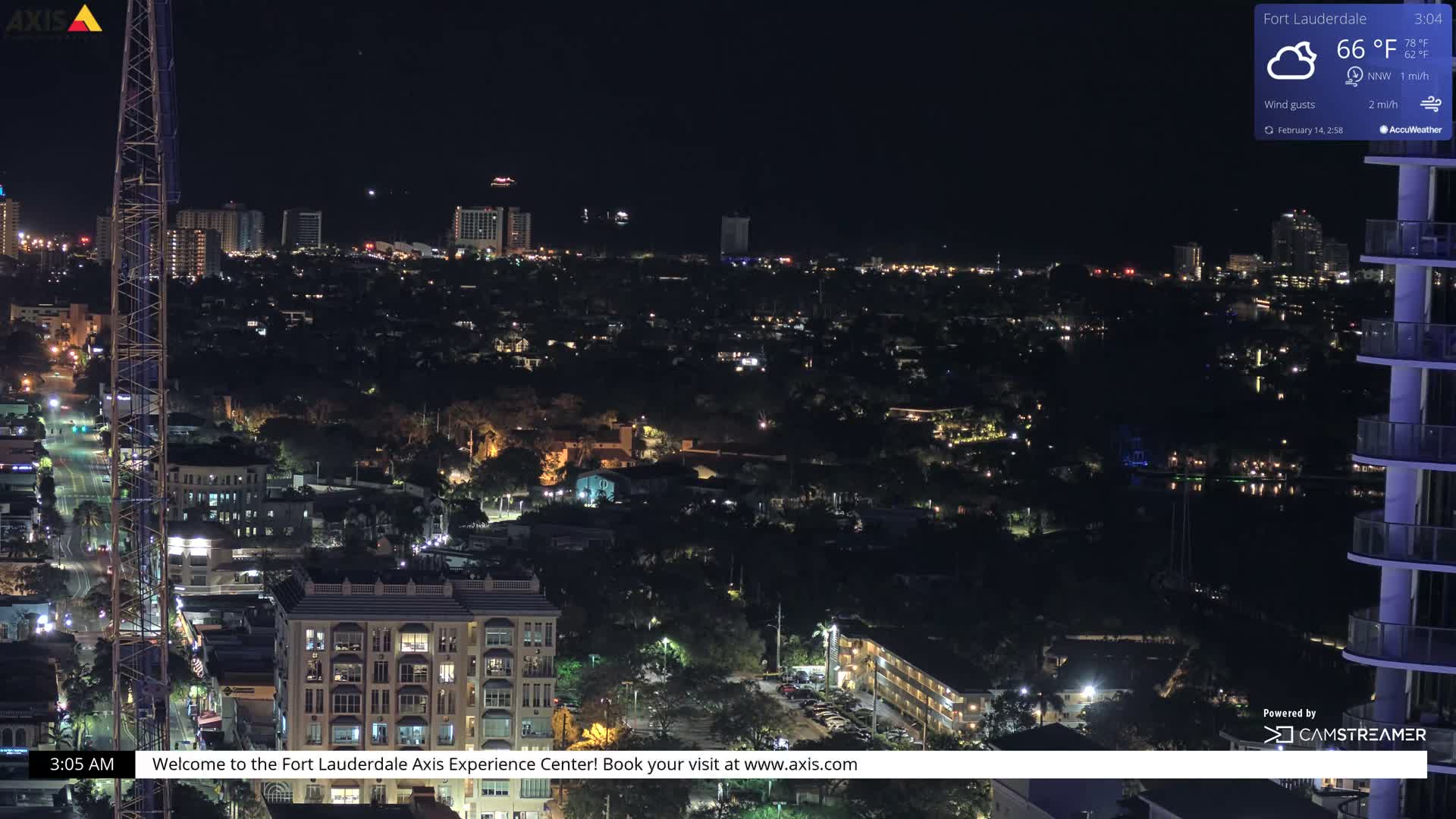 Fort Lauderdale Skyline Live Cam - Fort Lauderdale, Broward, Florida, USA