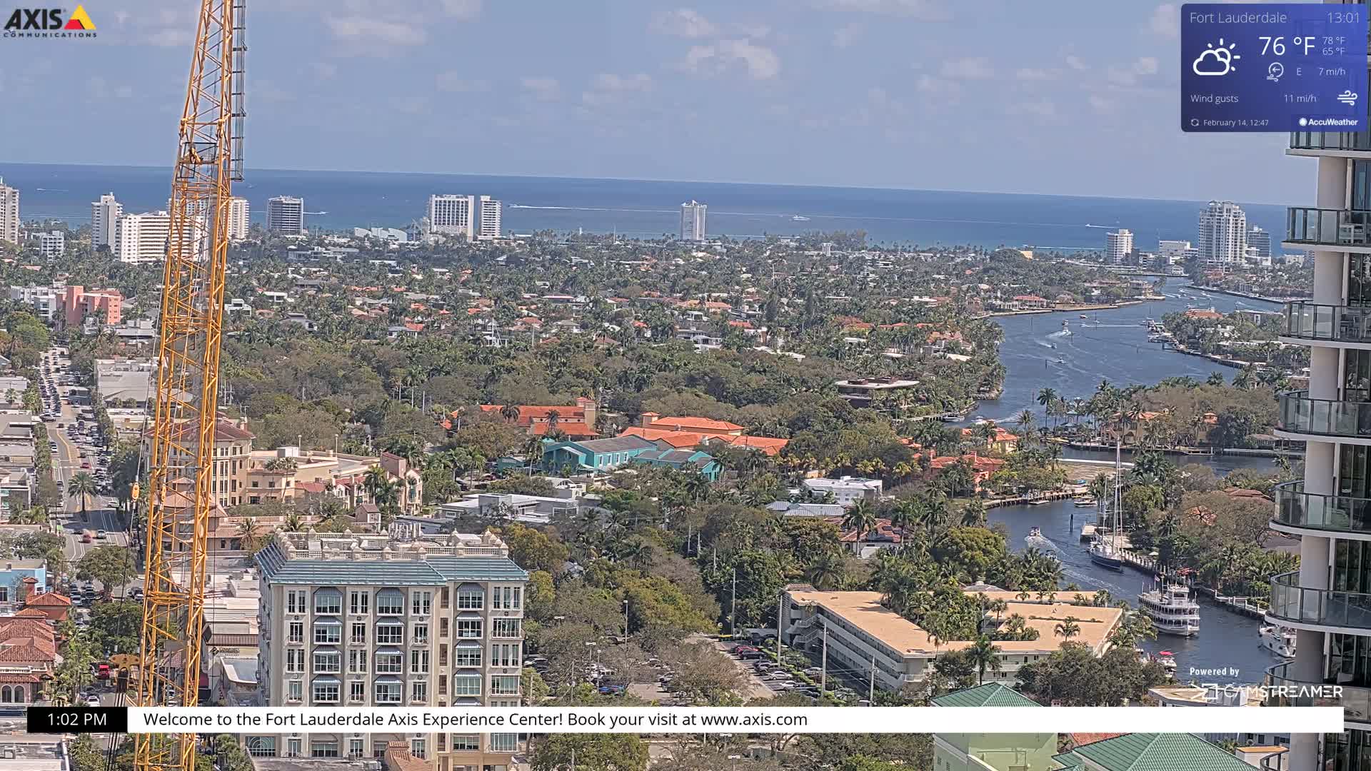 Fort Lauderdale Skyline Live Cam - Fort Lauderdale, Broward, Florida, USA