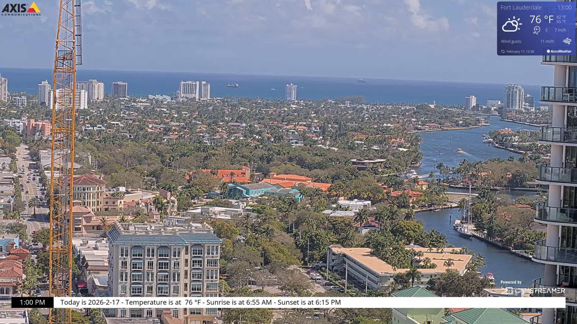 Fort Lauderdale Skyline Live Cam - Fort Lauderdale, Broward, Florida, USA