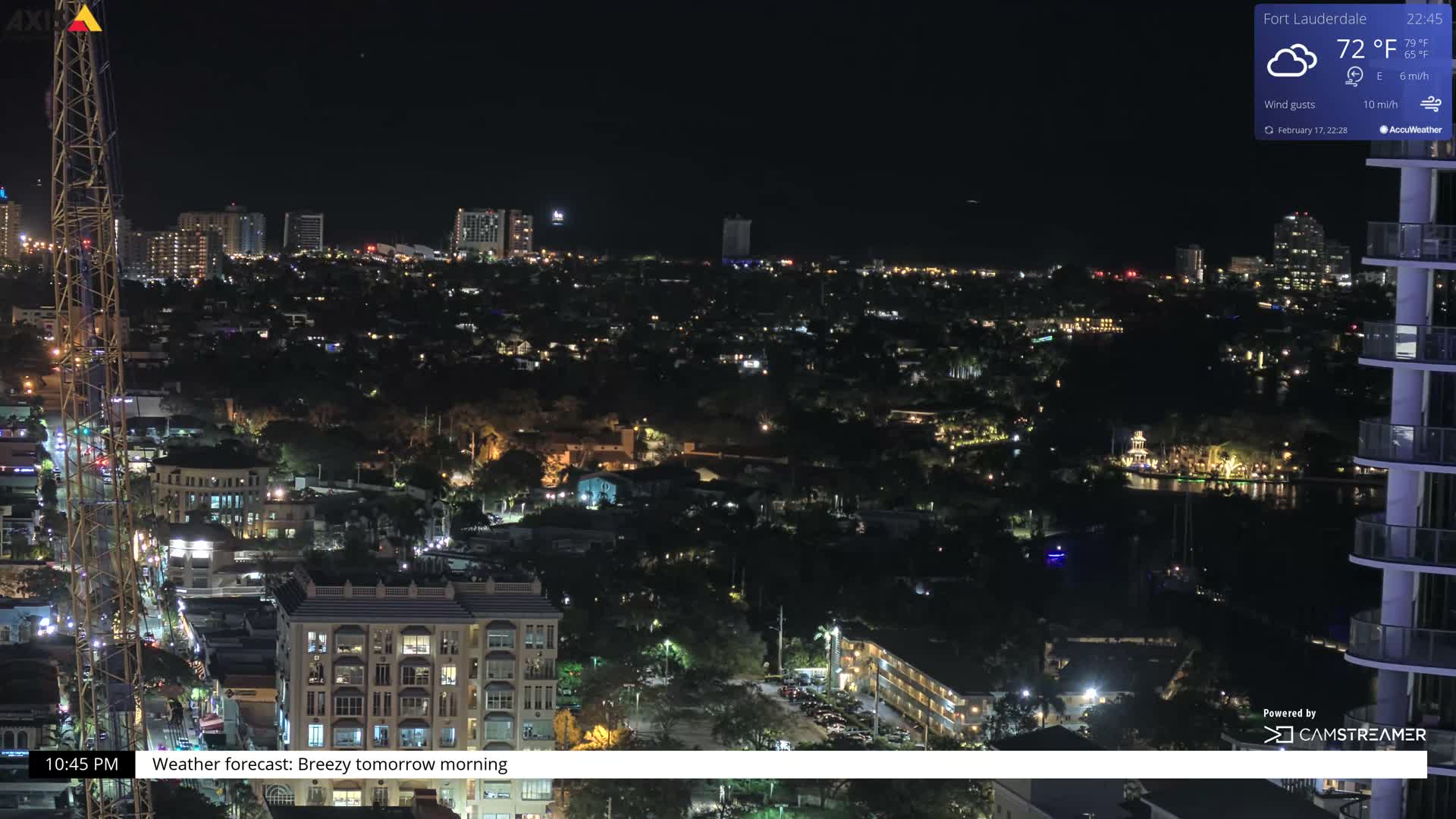 Fort Lauderdale Skyline Live Cam - Fort Lauderdale, Broward, Florida, USA
