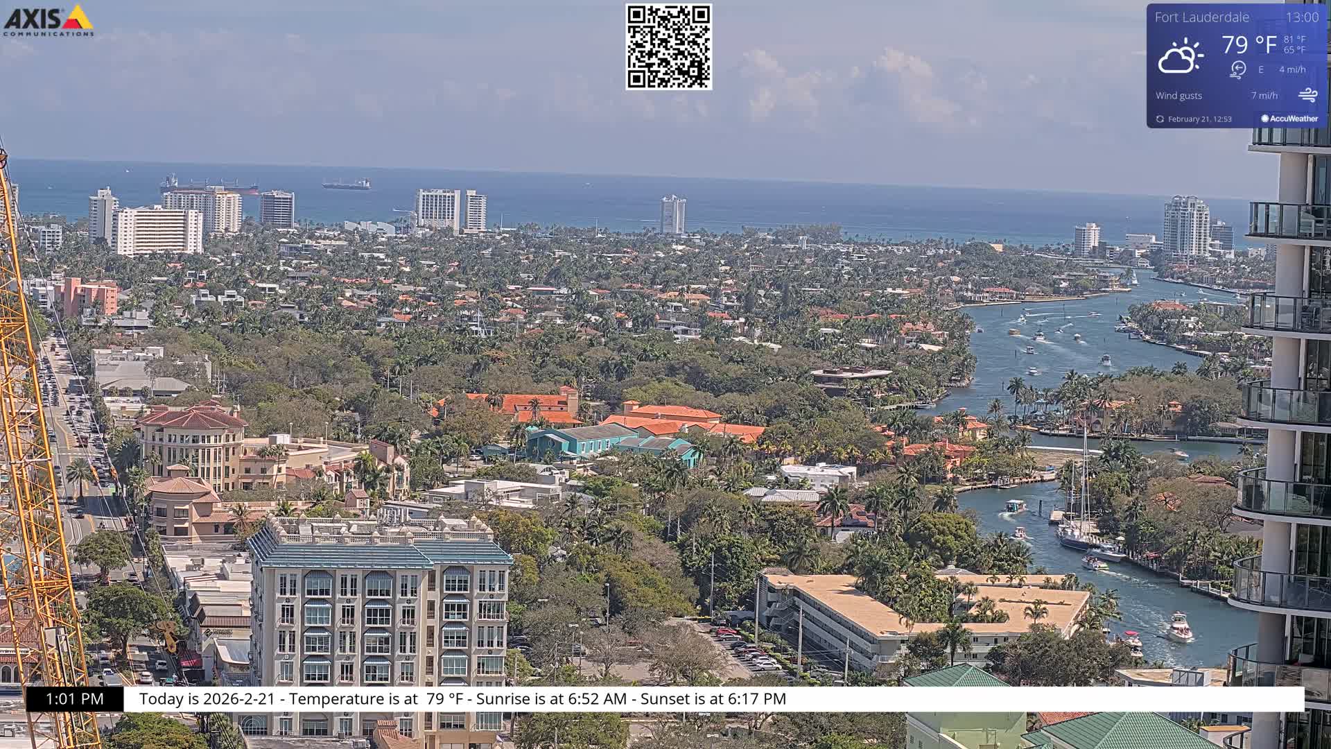 Fort Lauderdale Skyline Live Cam - Fort Lauderdale, Broward, Florida, USA