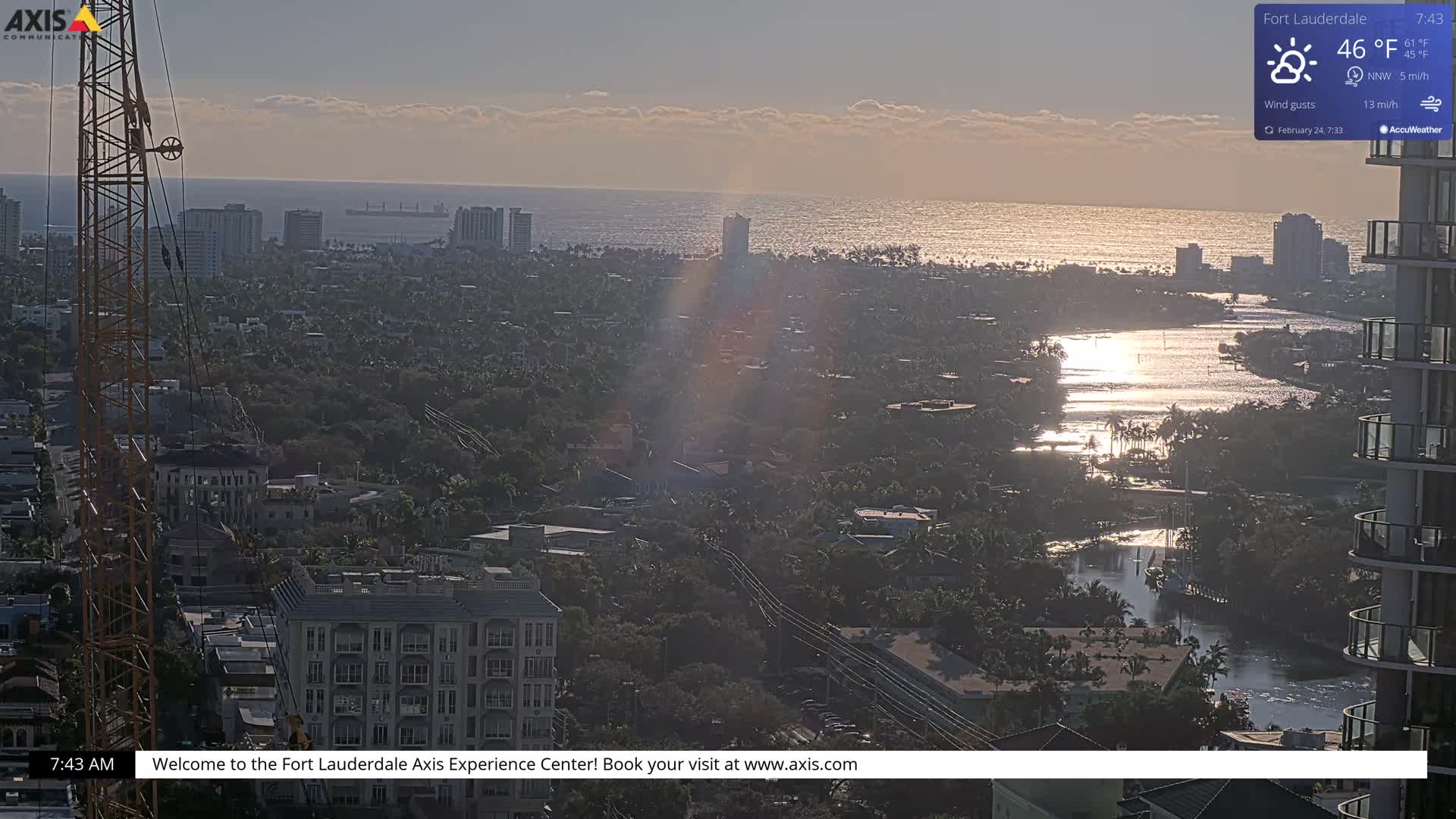 Fort Lauderdale Skyline Live Cam - Fort Lauderdale, Broward, Florida, USA