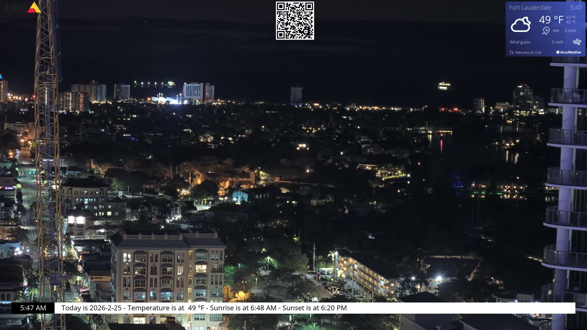 Fort Lauderdale Skyline Live Cam - Fort Lauderdale, Broward, Florida, USA