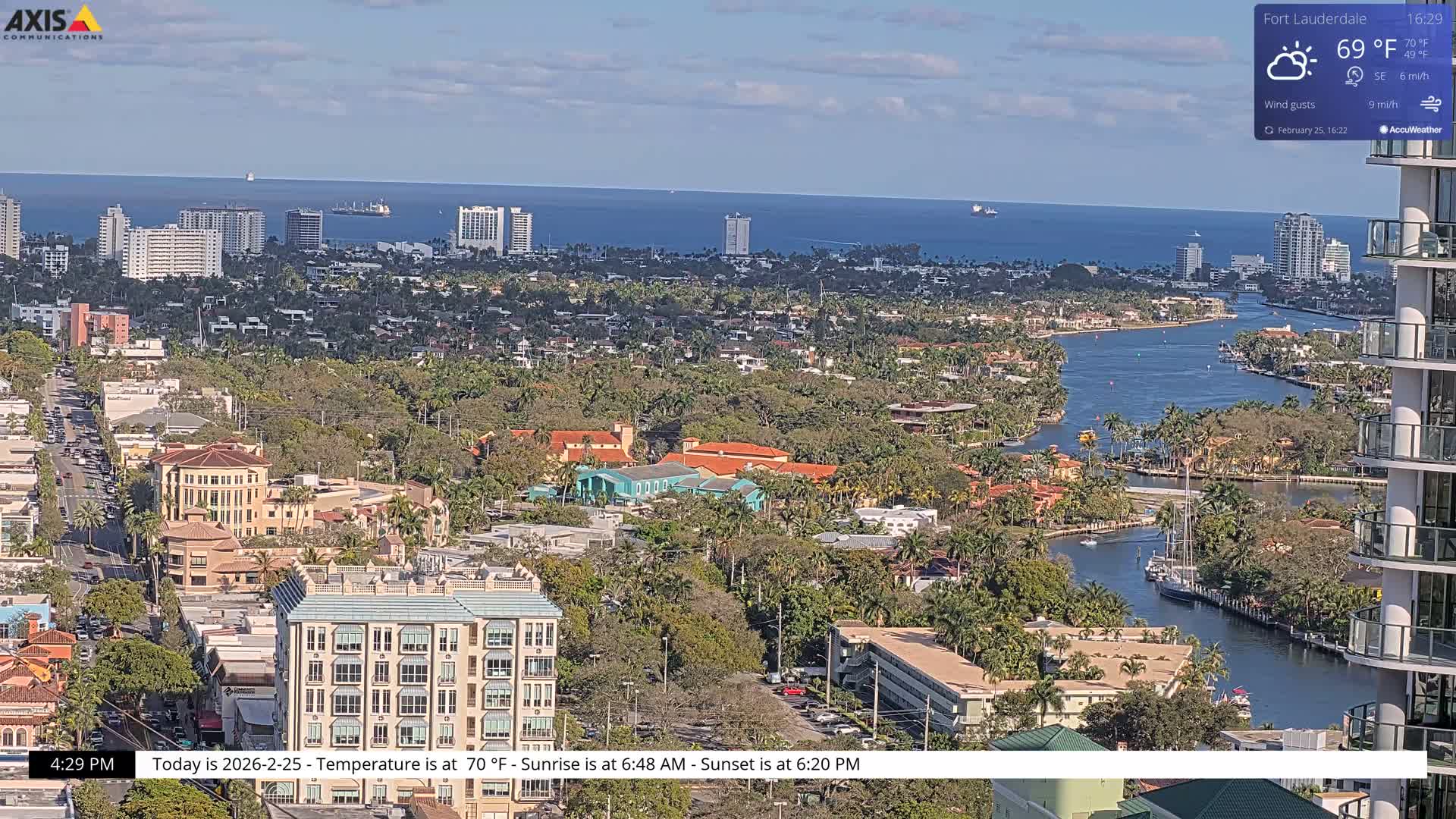 Fort Lauderdale Skyline Live Cam - Fort Lauderdale, Broward, Florida, USA