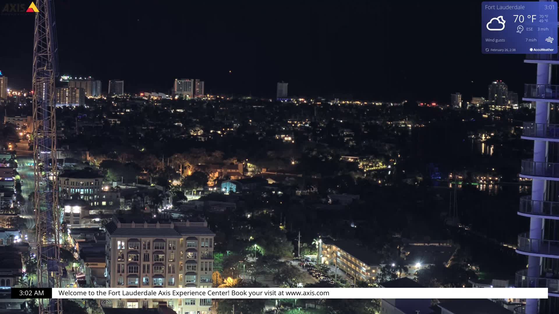 Fort Lauderdale Skyline Live Cam - Fort Lauderdale, Broward, Florida, USA