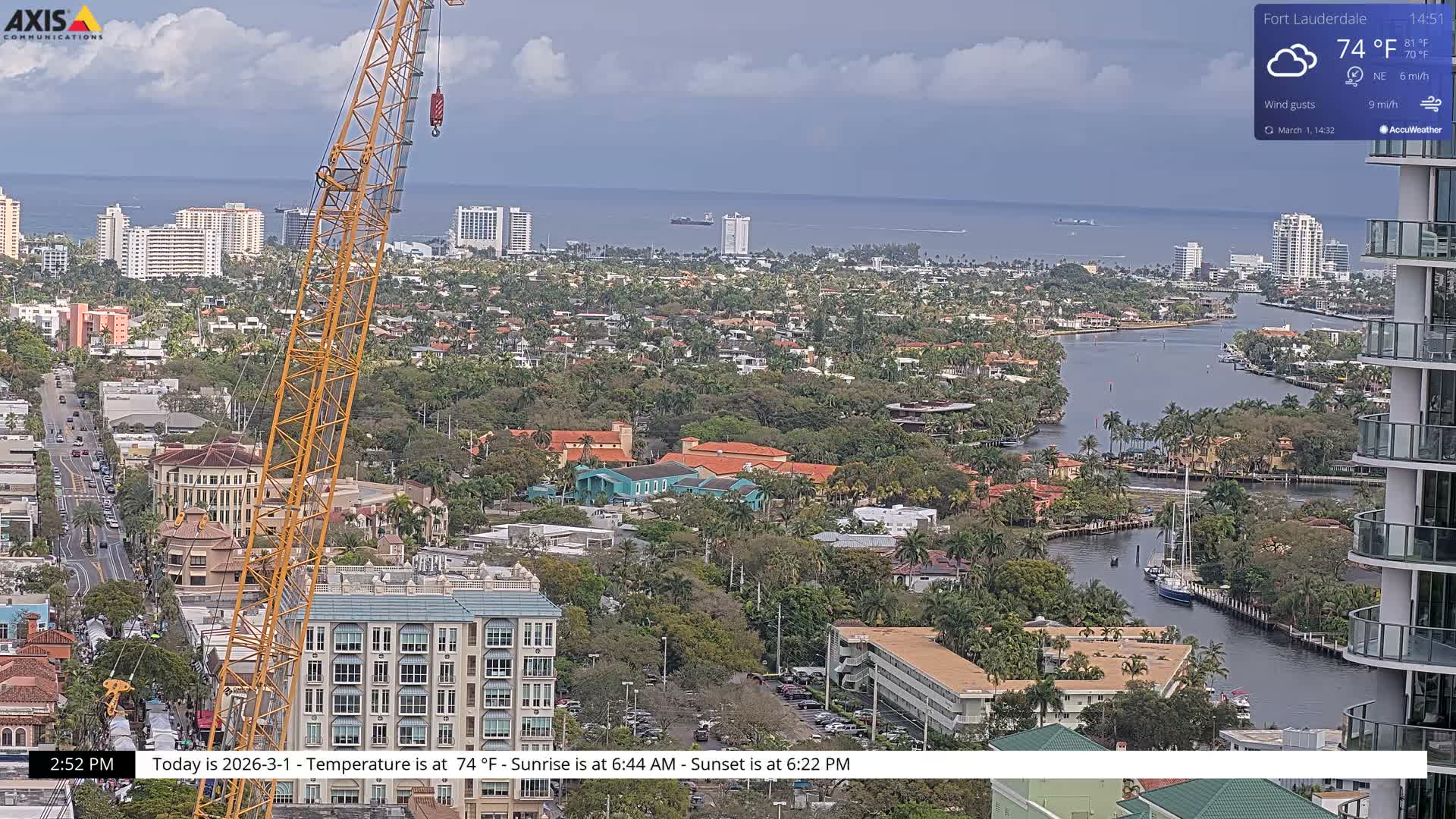 Fort Lauderdale Skyline Live Cam - Fort Lauderdale, Broward, Florida, USA