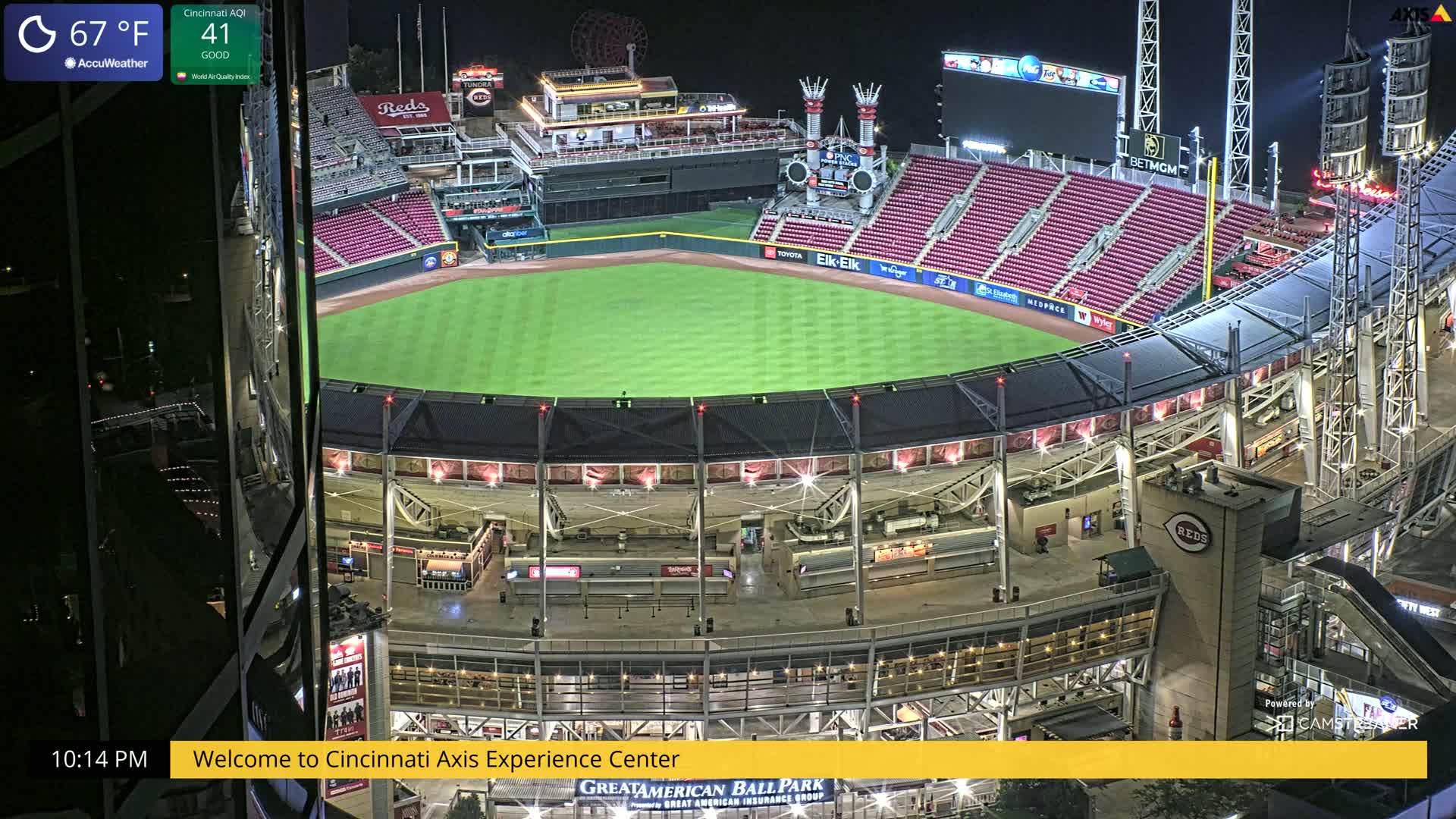 Cincinnati Skyline Live Cam - Cincinnati, Hamilton, Ohio, USA