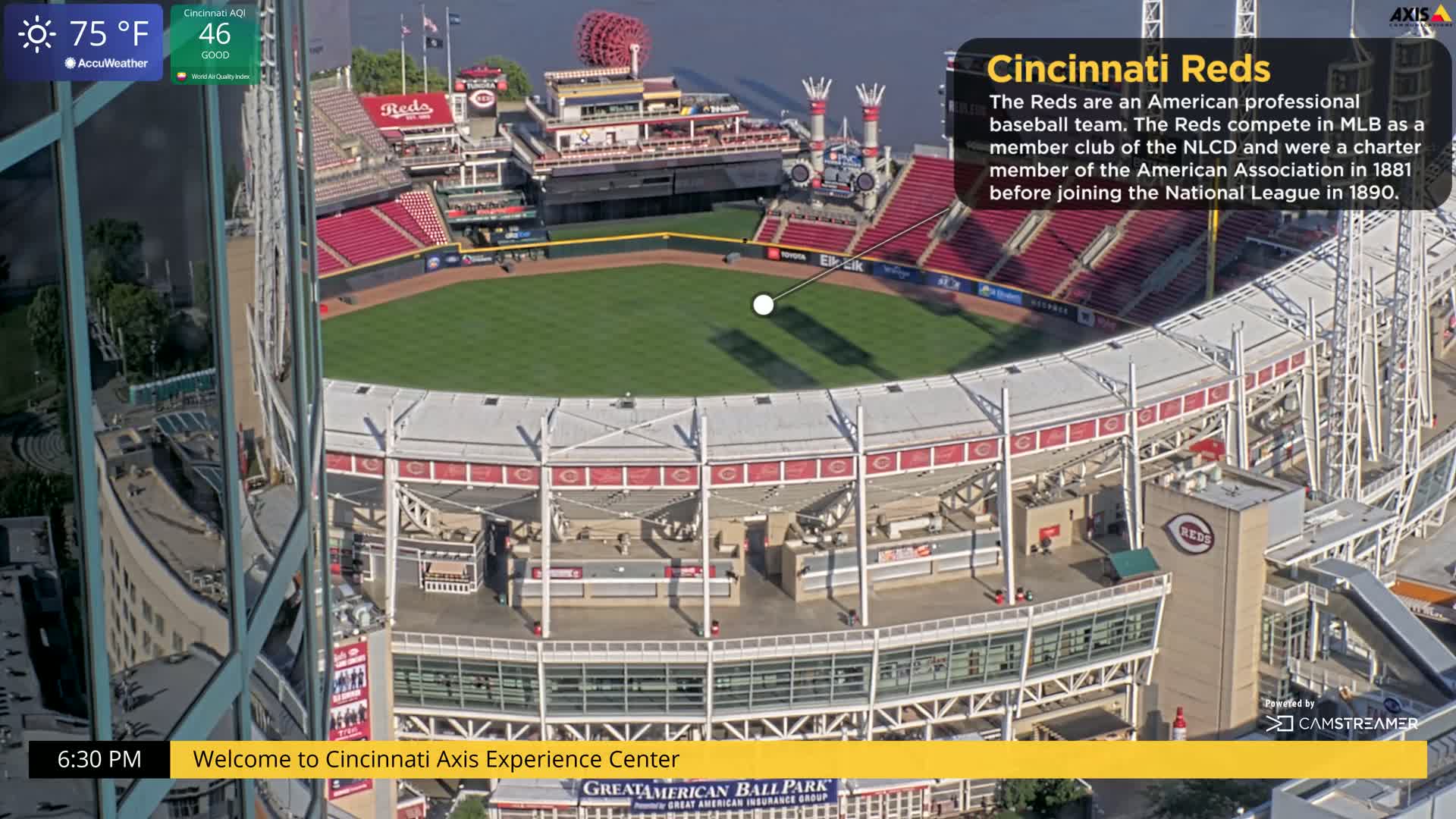 Cincinnati Skyline Live Cam - Cincinnati, Hamilton, Ohio, USA