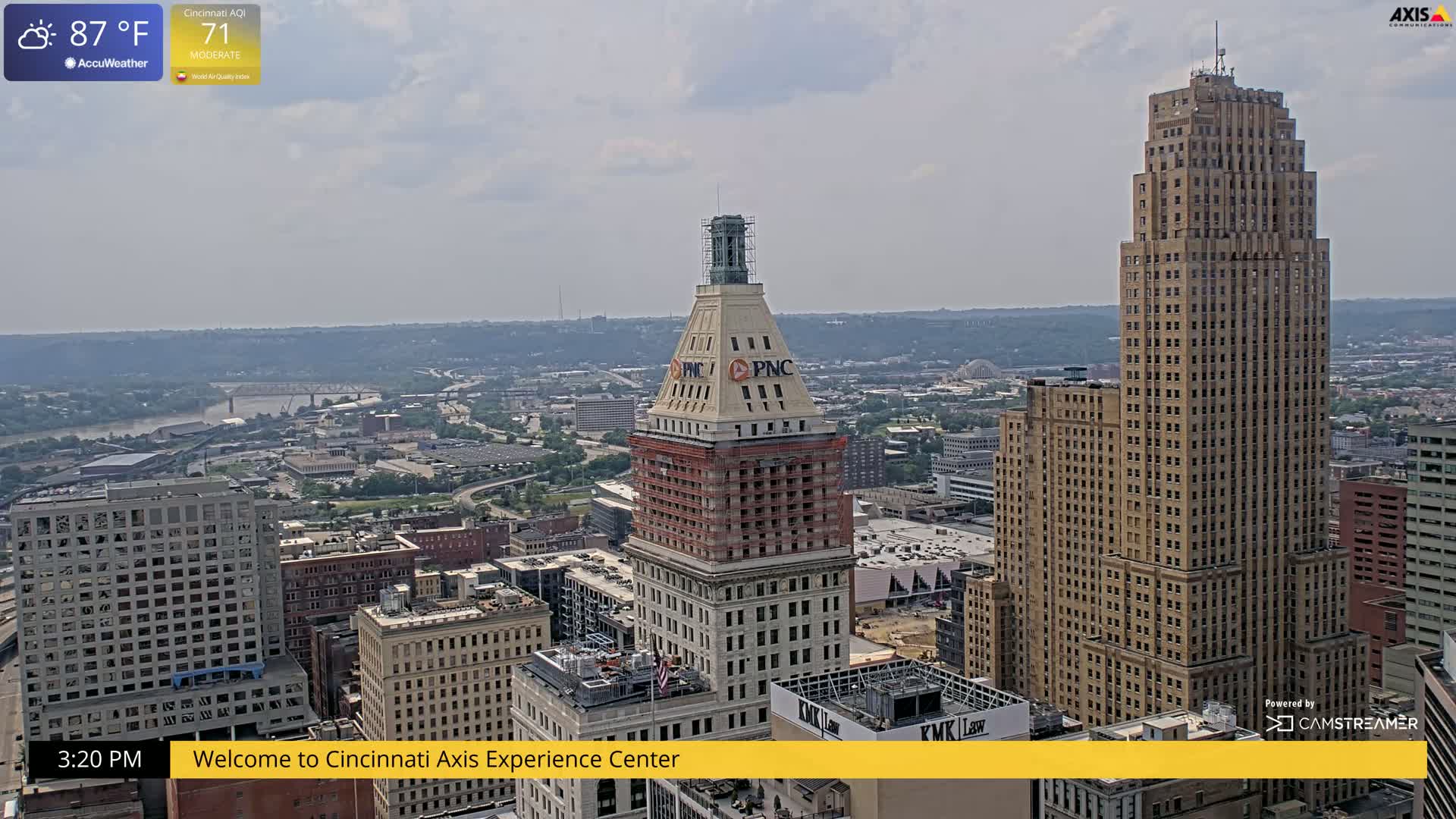 Cincinnati Skyline Live Cam - Cincinnati, Hamilton, Ohio, USA