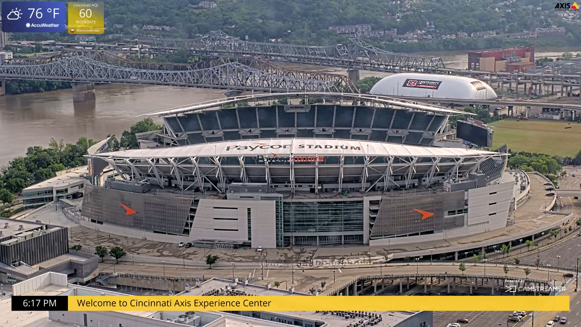 Cincinnati Skyline Live Cam - Cincinnati, Hamilton, Ohio, USA