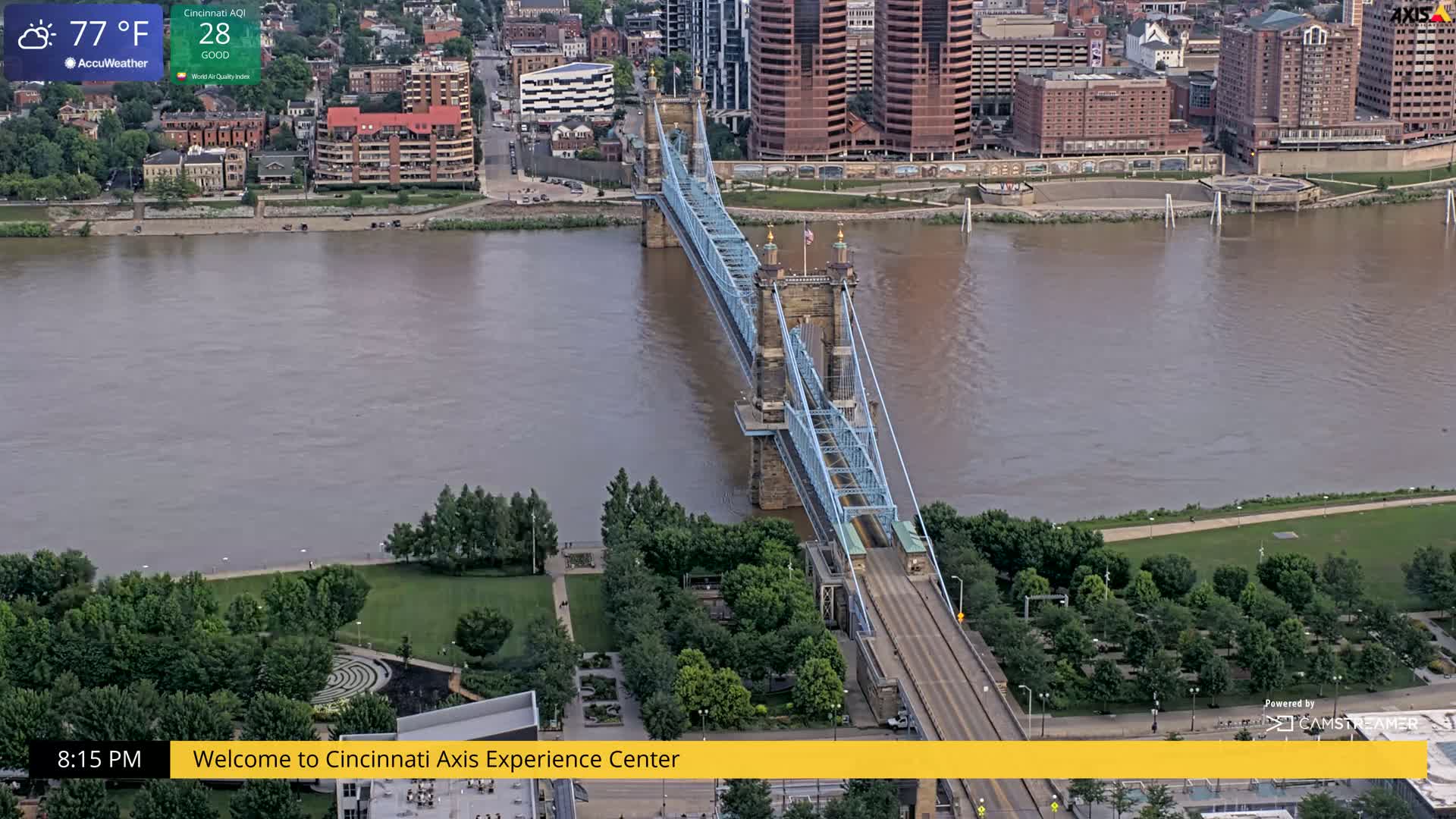 Cincinnati Skyline Live Cam - Cincinnati, Hamilton, Ohio, USA