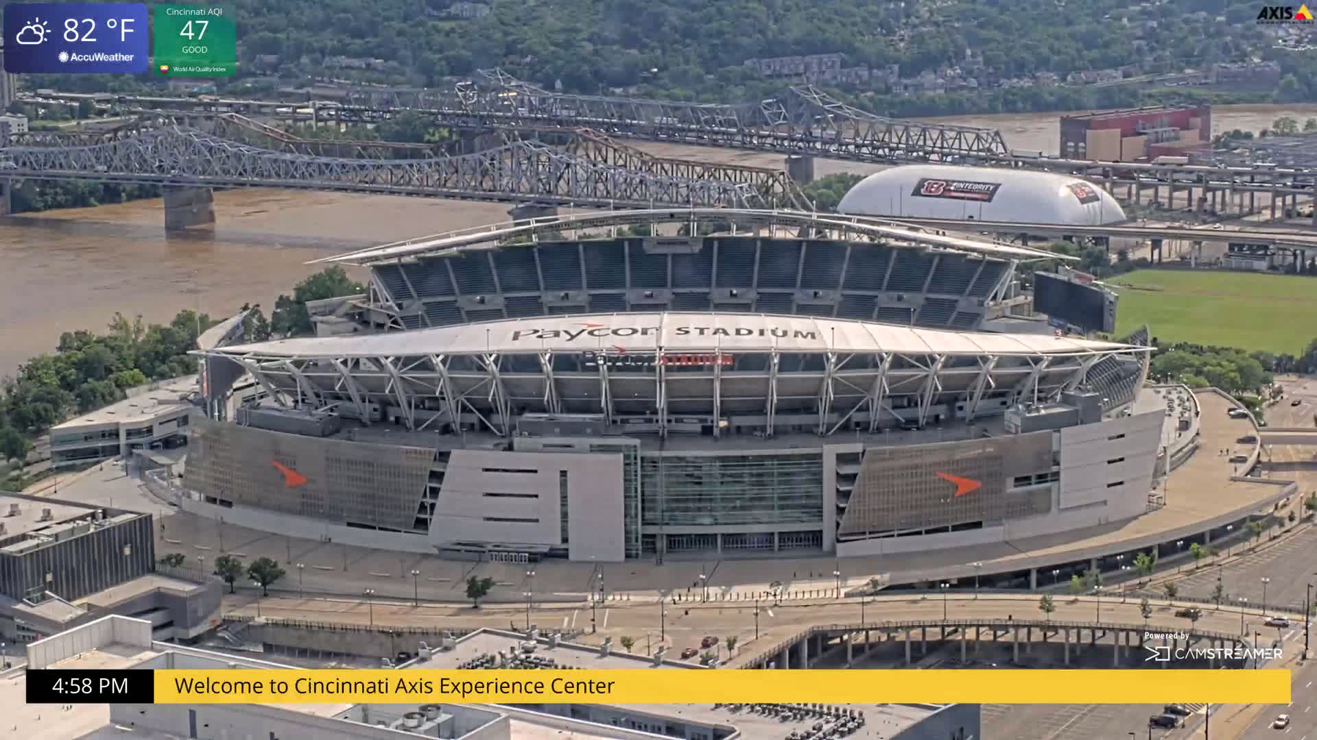 Cincinnati Skyline Live Cam - Cincinnati, Hamilton, Ohio, USA
