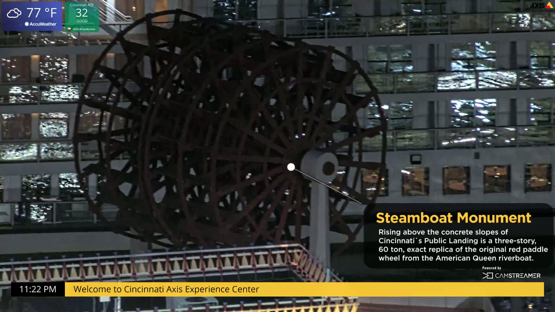 Cincinnati Skyline Live Cam - Cincinnati, Hamilton, Ohio, USA