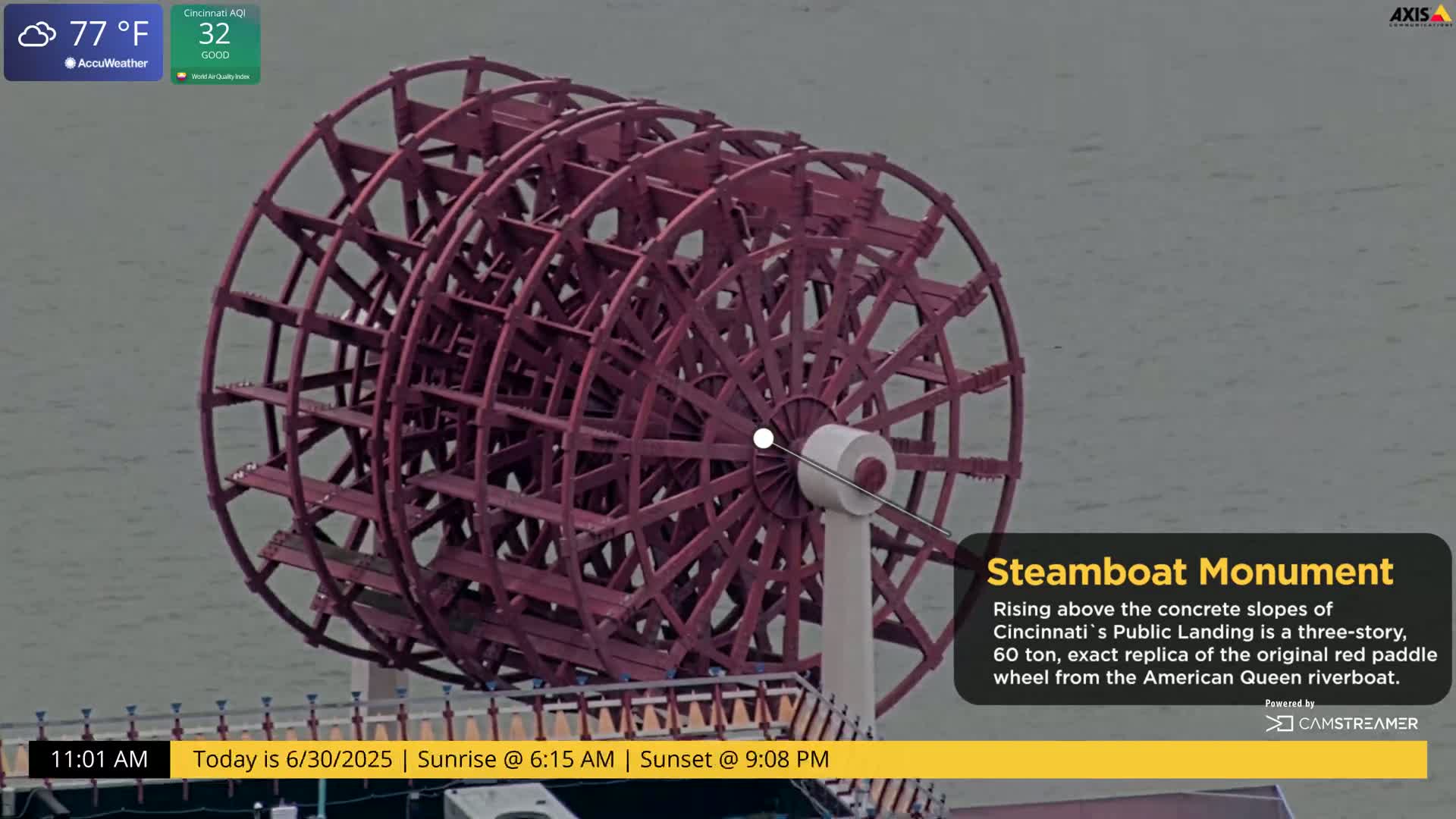 Cincinnati Skyline Live Cam - Cincinnati, Hamilton, Ohio, USA