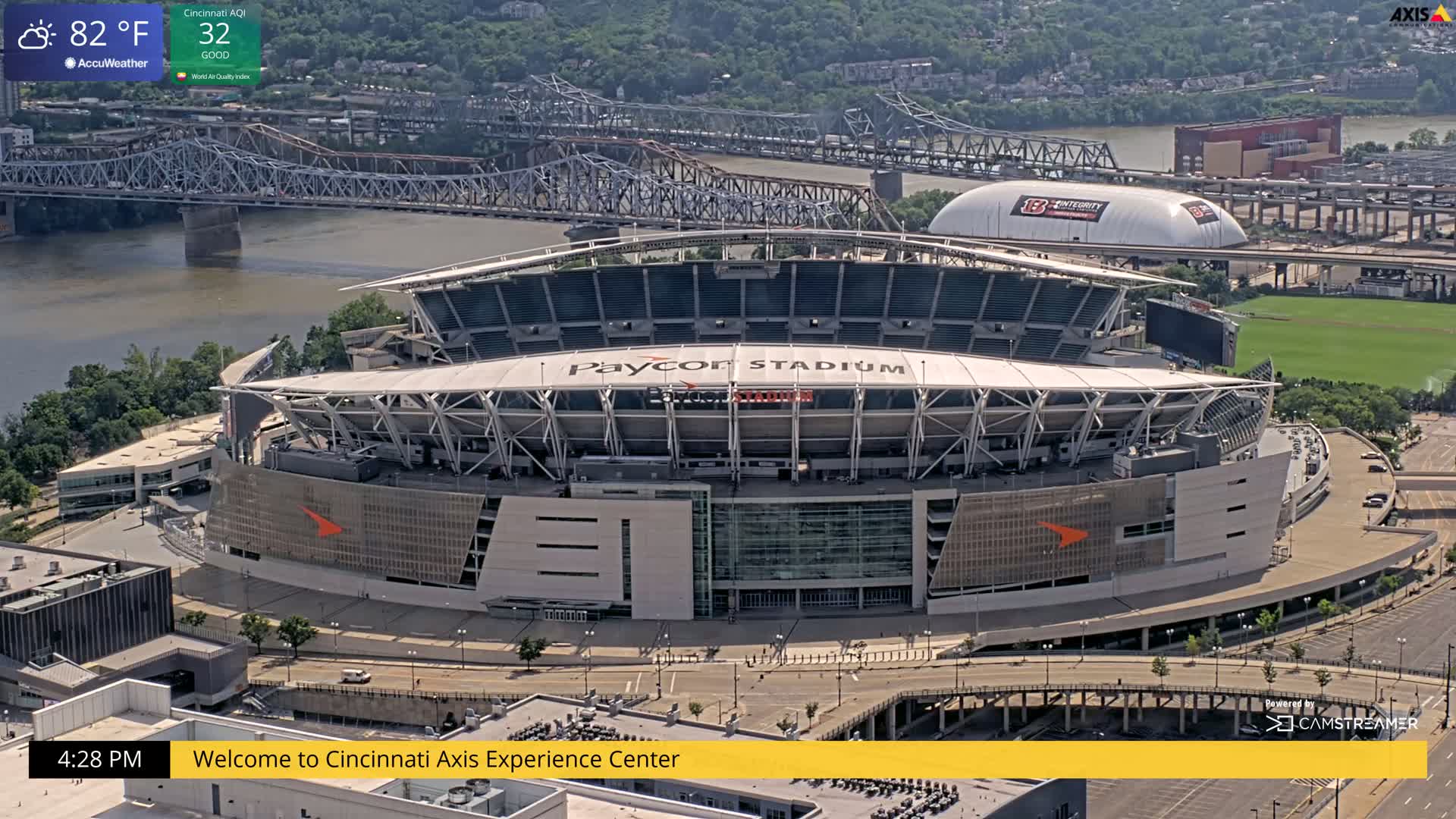 Cincinnati Skyline Live Cam - Cincinnati, Hamilton, Ohio, USA