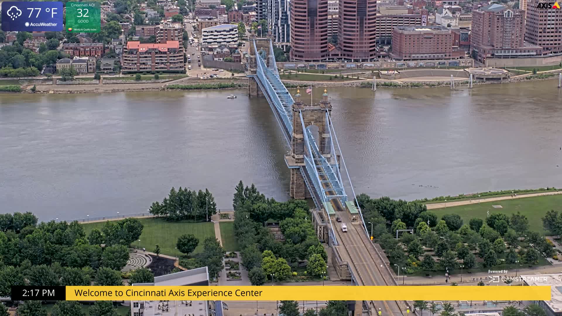 Cincinnati Skyline Live Cam - Cincinnati, Hamilton, Ohio, USA