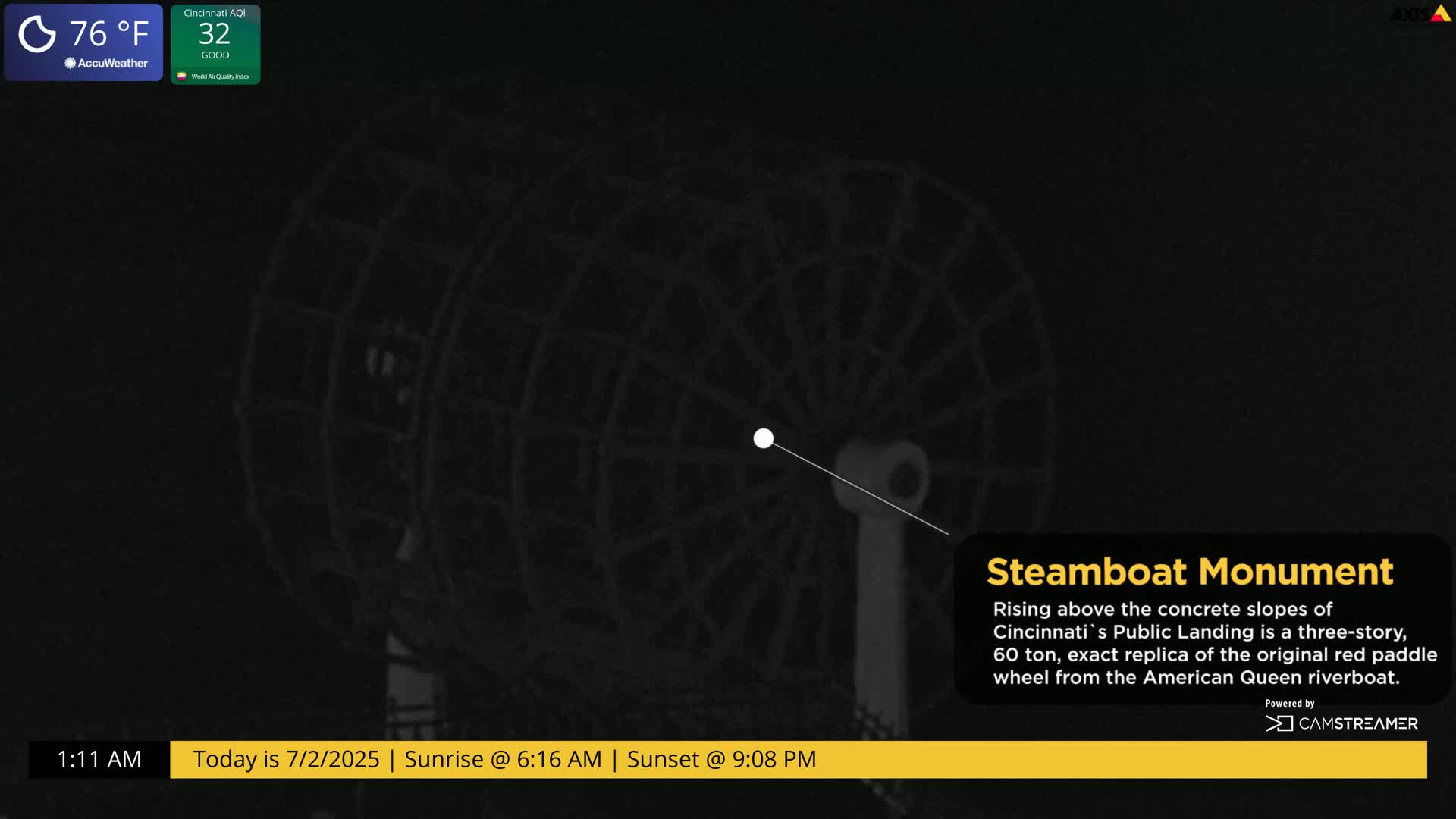 Cincinnati Skyline Live Cam - Cincinnati, Hamilton, Ohio, USA