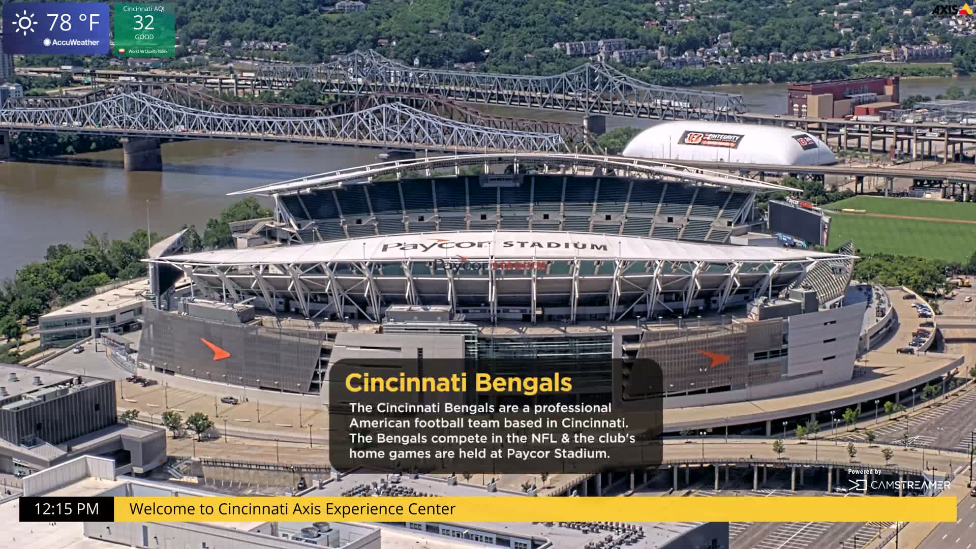 Cincinnati Skyline Live Cam - Cincinnati, Hamilton, Ohio, USA