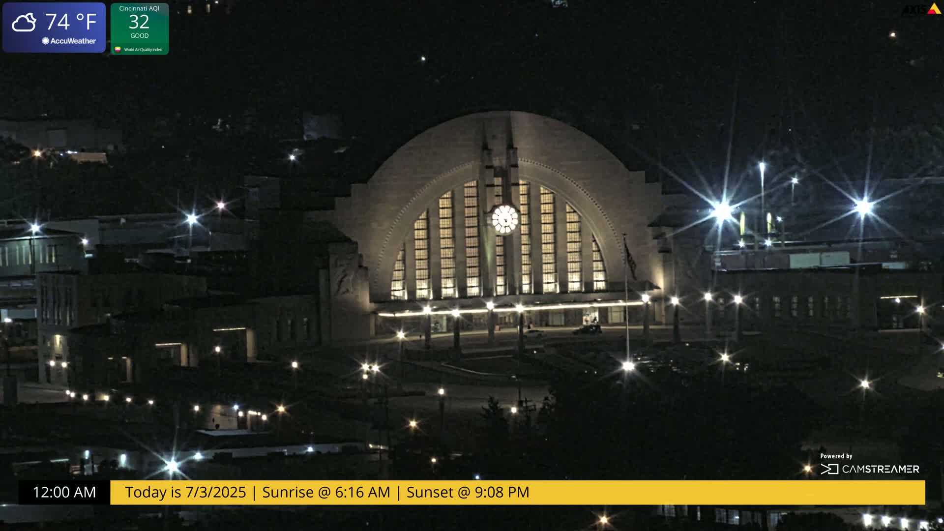 Cincinnati Skyline Live Cam - Cincinnati, Hamilton, Ohio, USA