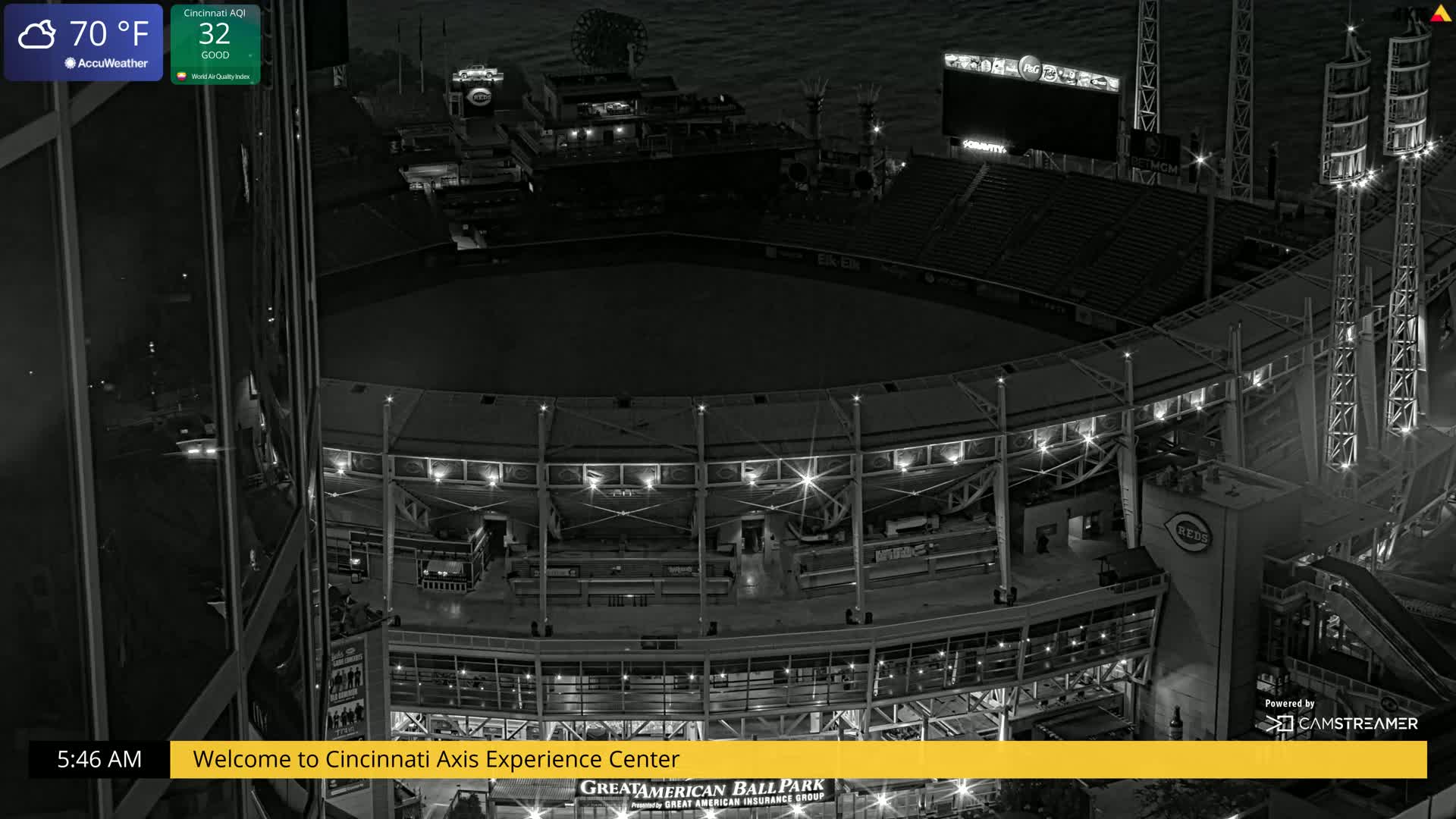 Cincinnati Skyline Live Cam - Cincinnati, Hamilton, Ohio, USA