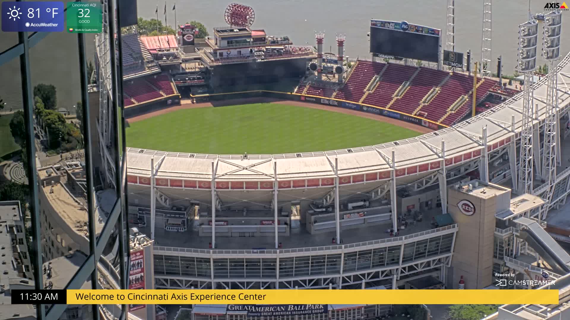 Cincinnati Skyline Live Cam - Cincinnati, Hamilton, Ohio, USA