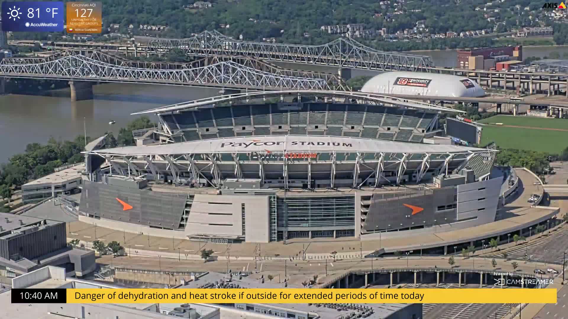 Cincinnati Skyline Live Cam - Cincinnati, Hamilton, Ohio, USA