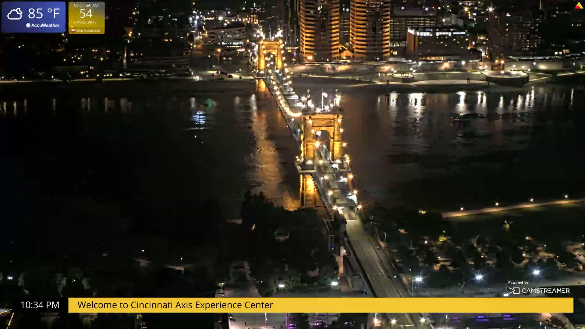 Cincinnati Skyline Live Cam - Cincinnati, Hamilton, Ohio, USA