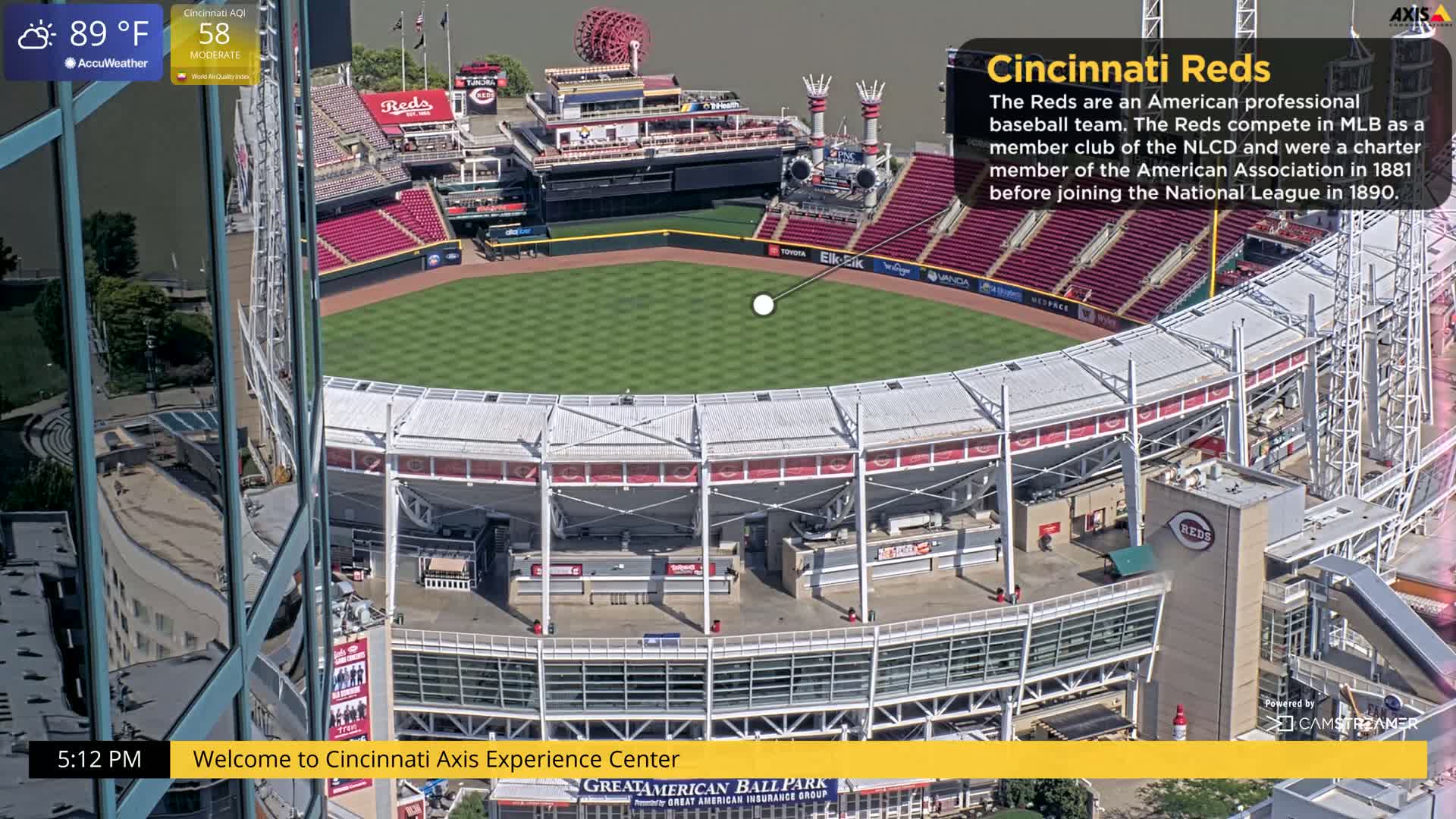 Cincinnati Skyline Live Cam - Cincinnati, Hamilton, Ohio, USA