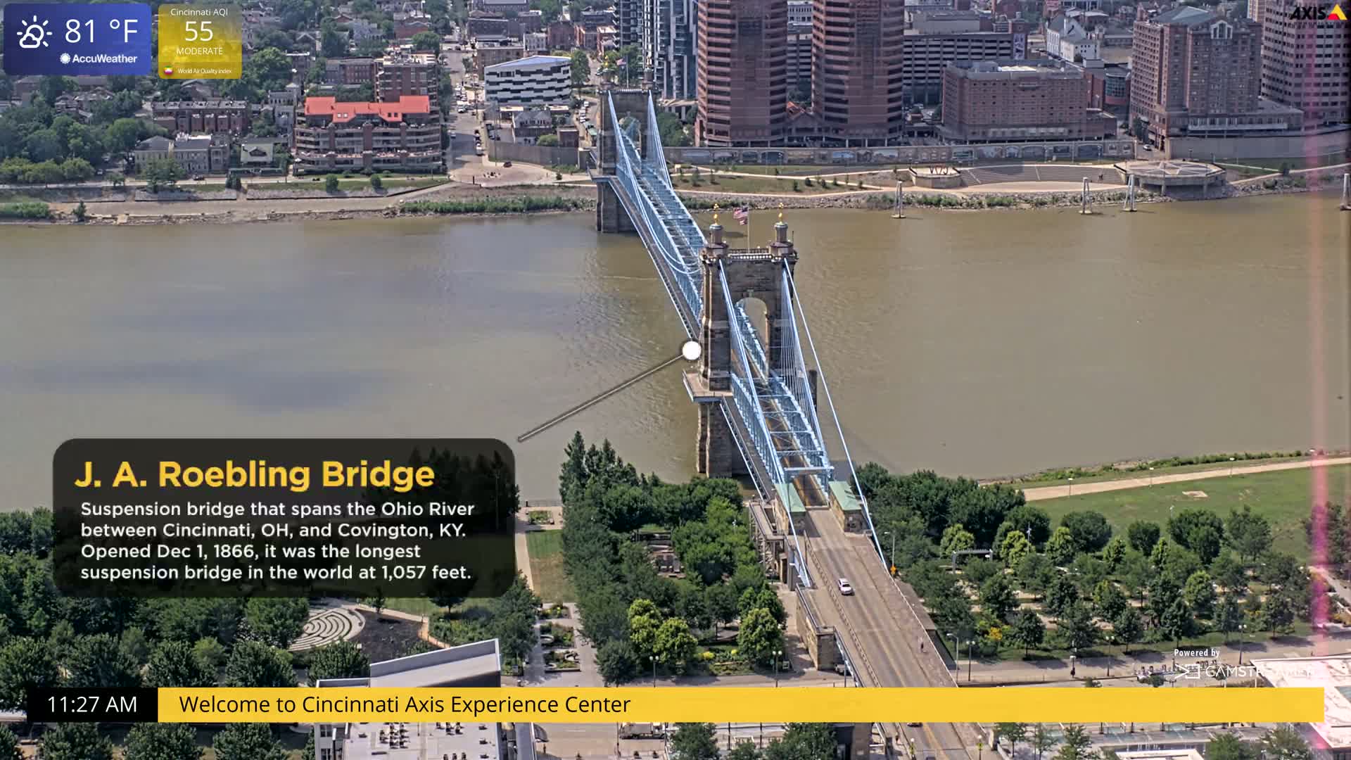 Cincinnati Skyline Live Cam - Cincinnati, Hamilton, Ohio, USA