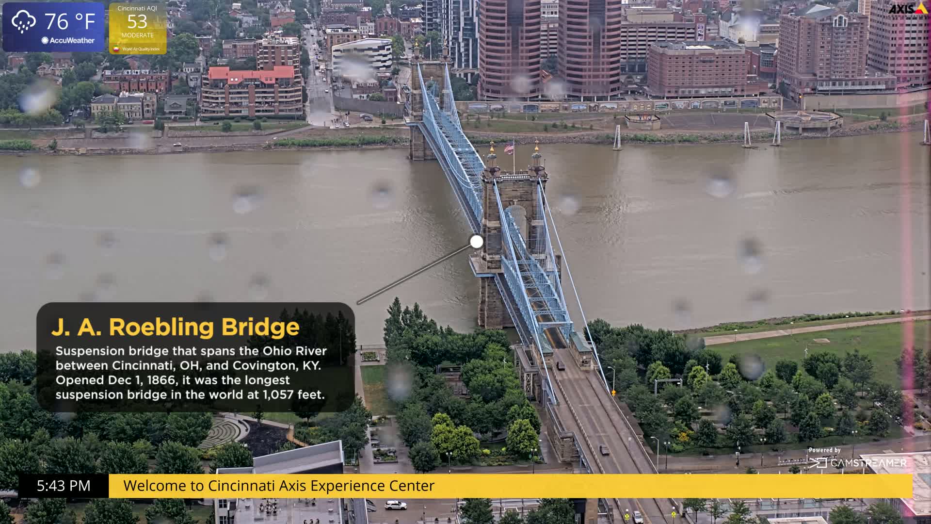 Cincinnati Skyline Live Cam - Cincinnati, Hamilton, Ohio, USA