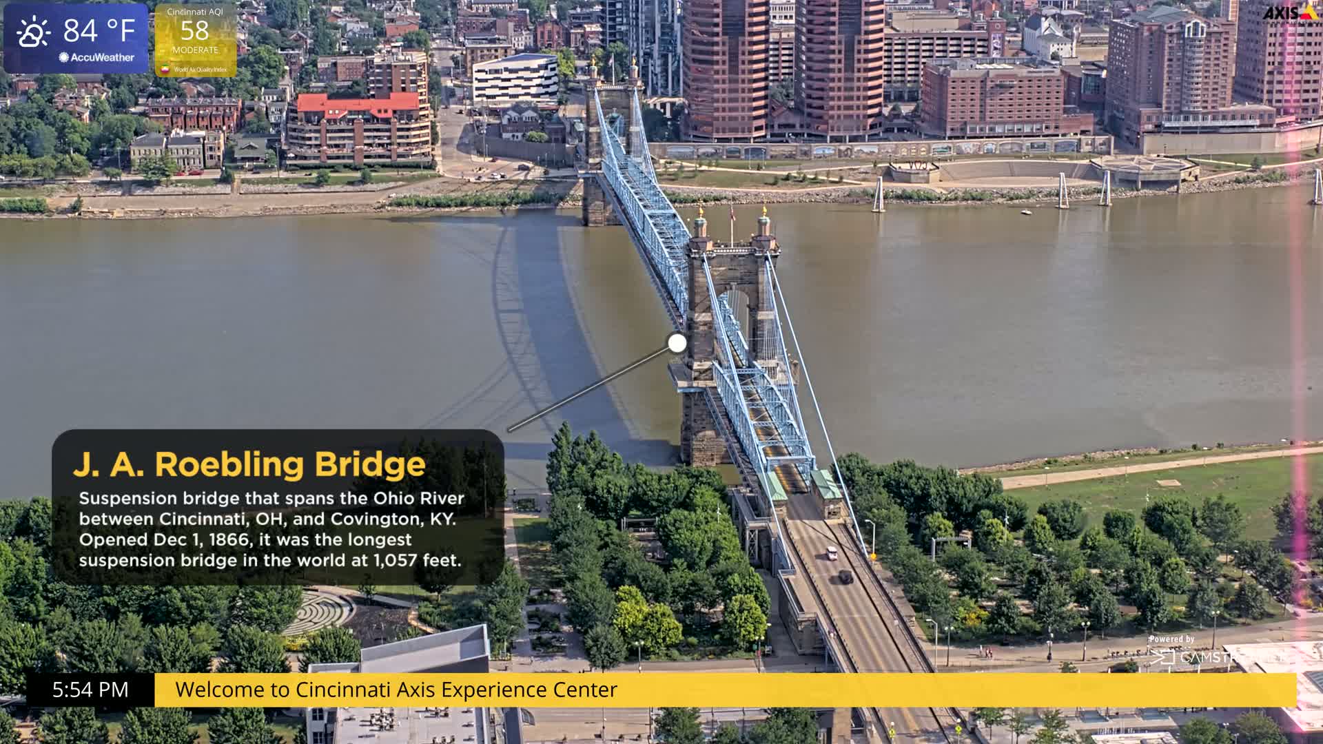 Cincinnati Skyline Live Cam - Cincinnati, Hamilton, Ohio, USA