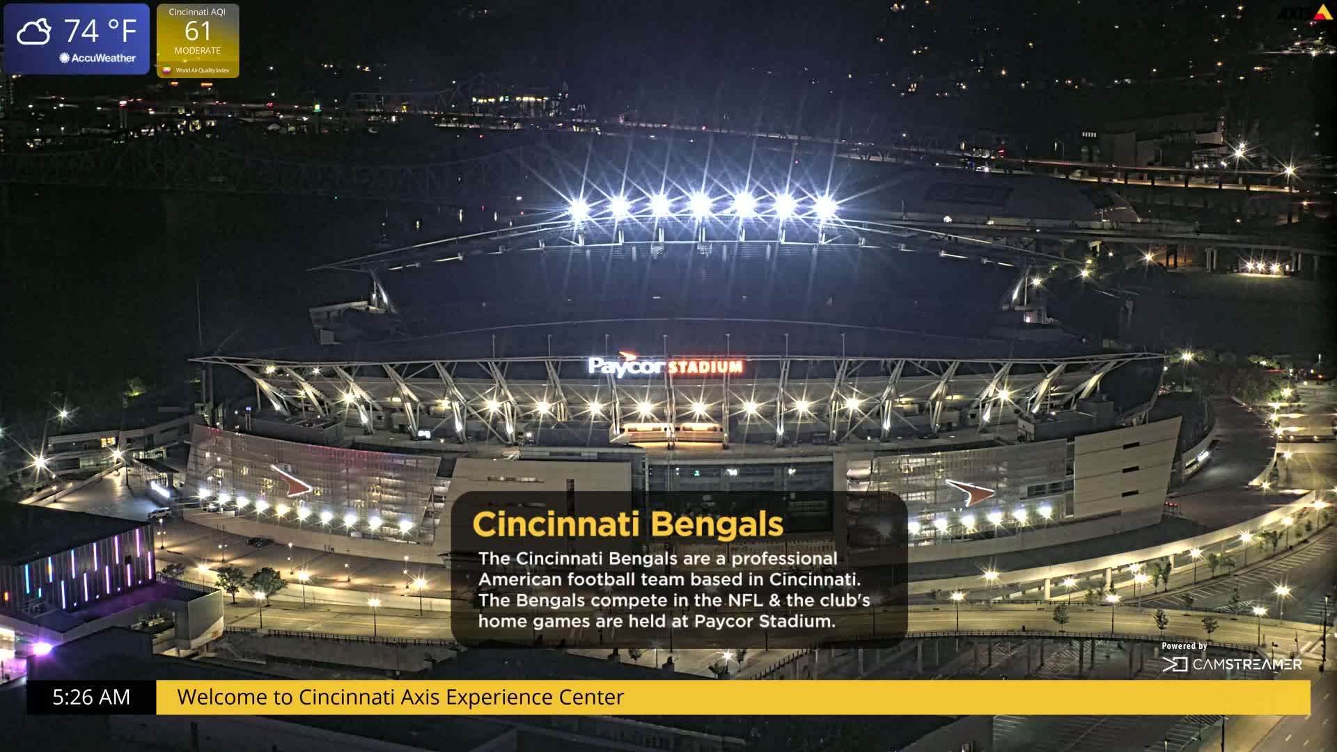 Cincinnati Skyline Live Cam - Cincinnati, Hamilton, Ohio, USA