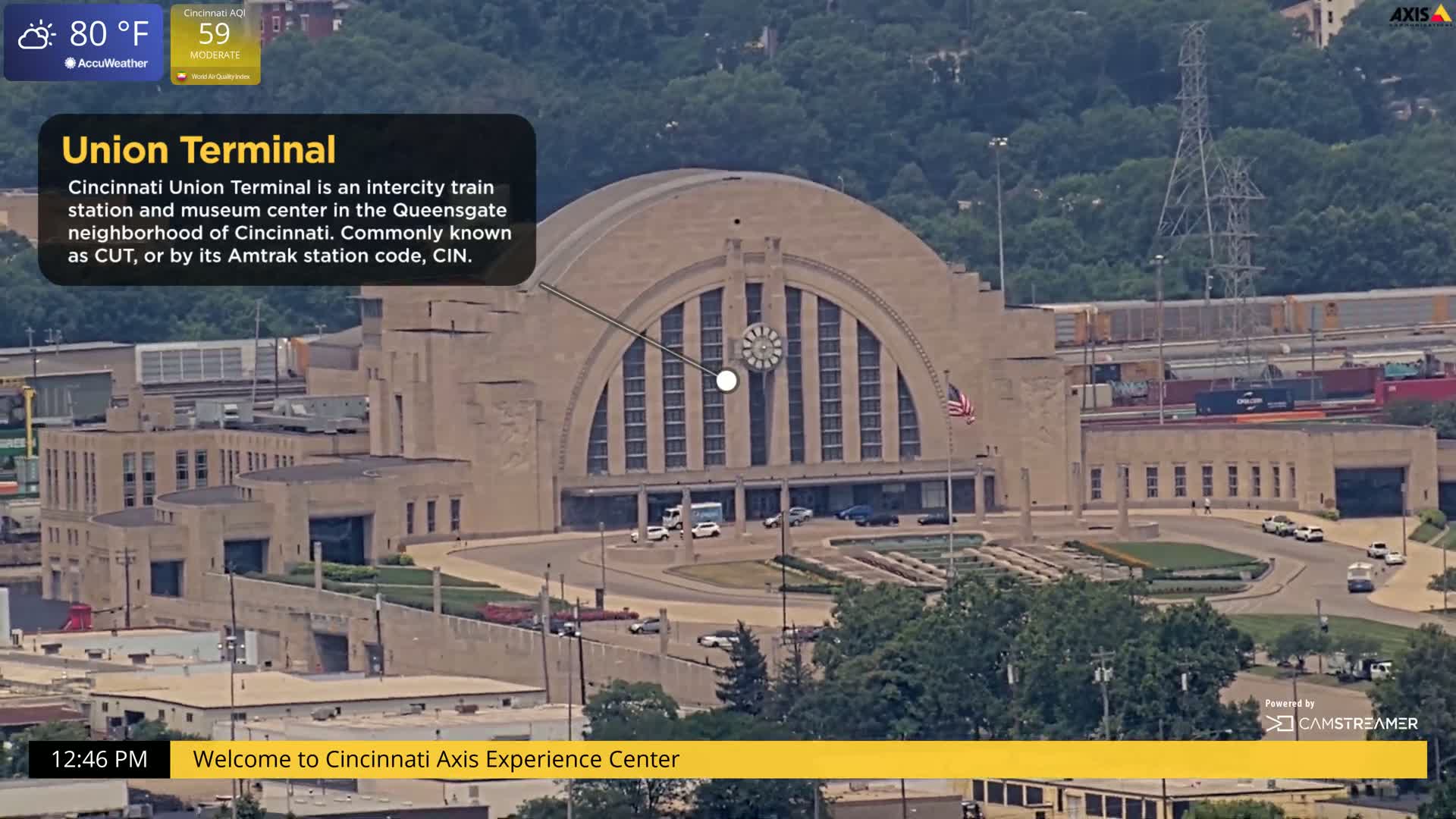 Cincinnati Skyline Live Cam - Cincinnati, Hamilton, Ohio, USA
