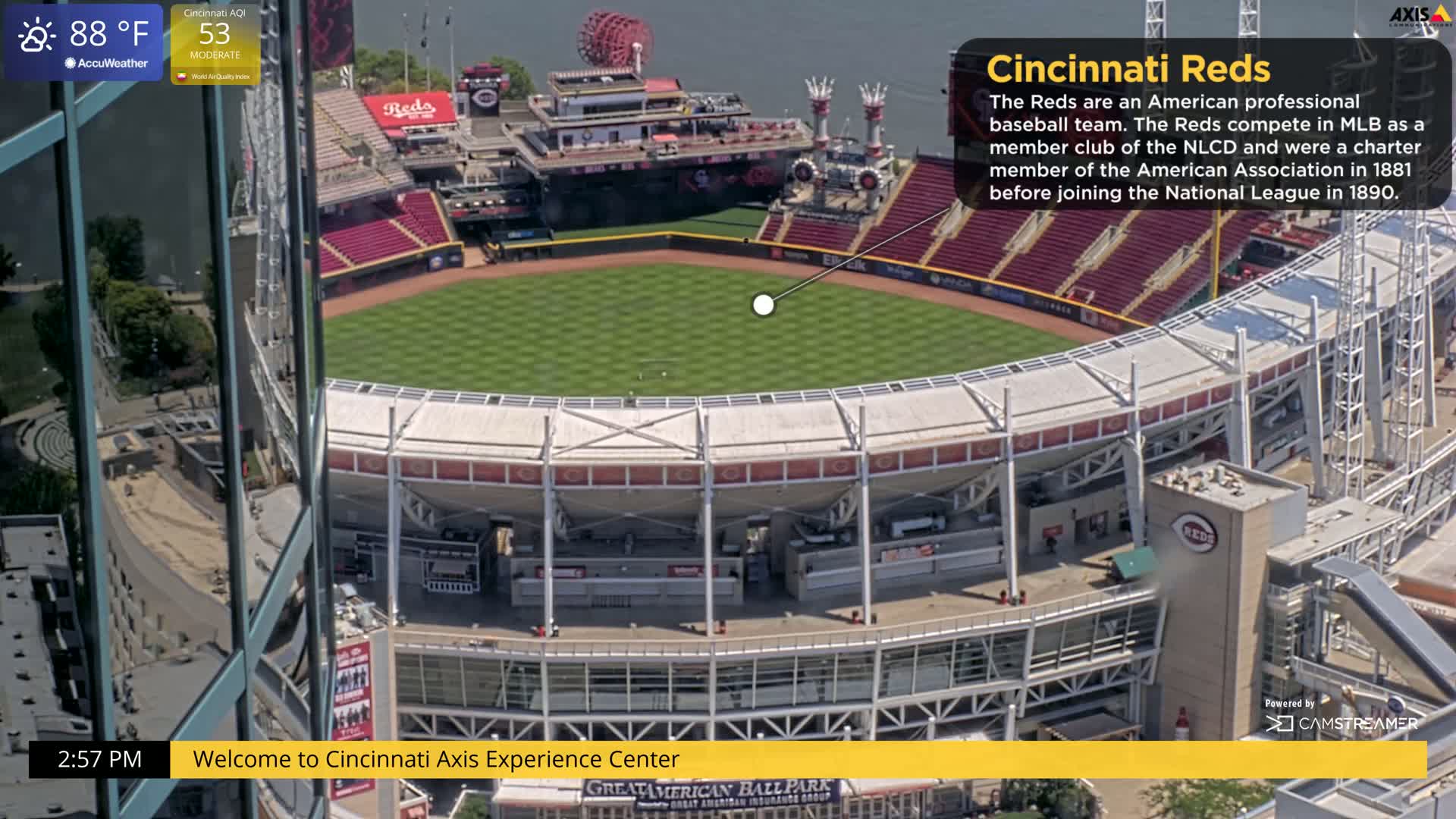 Cincinnati Skyline Live Cam - Cincinnati, Hamilton, Ohio, USA