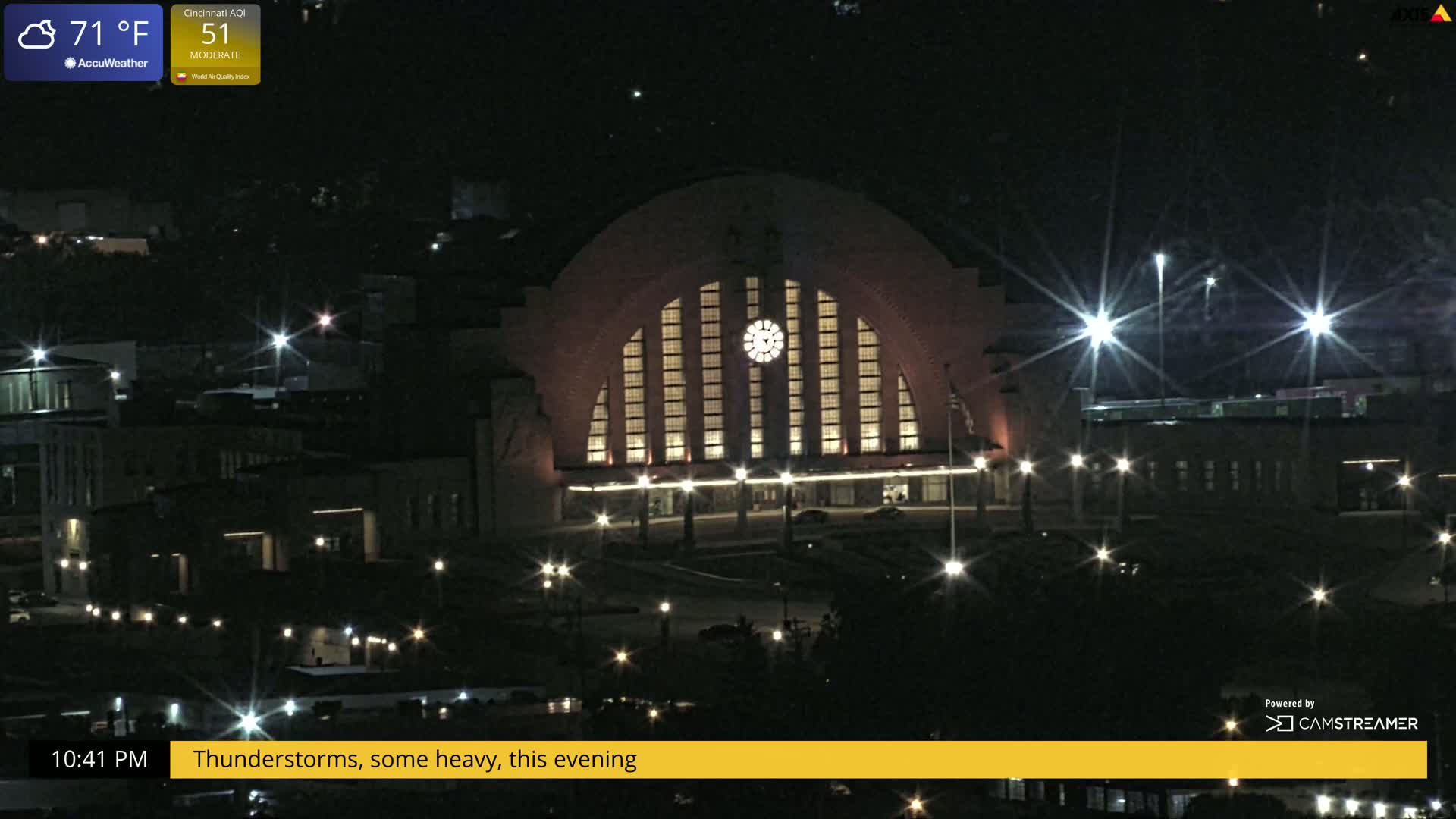 Cincinnati Skyline Live Cam - Cincinnati, Hamilton, Ohio, USA