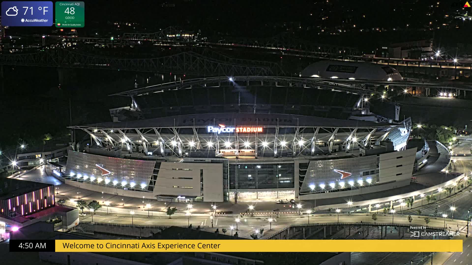 Cincinnati Skyline Live Cam - Cincinnati, Hamilton, Ohio, USA