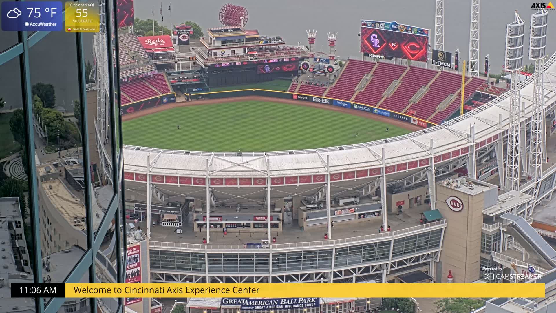 Cincinnati Skyline Live Cam - Cincinnati, Hamilton, Ohio, USA