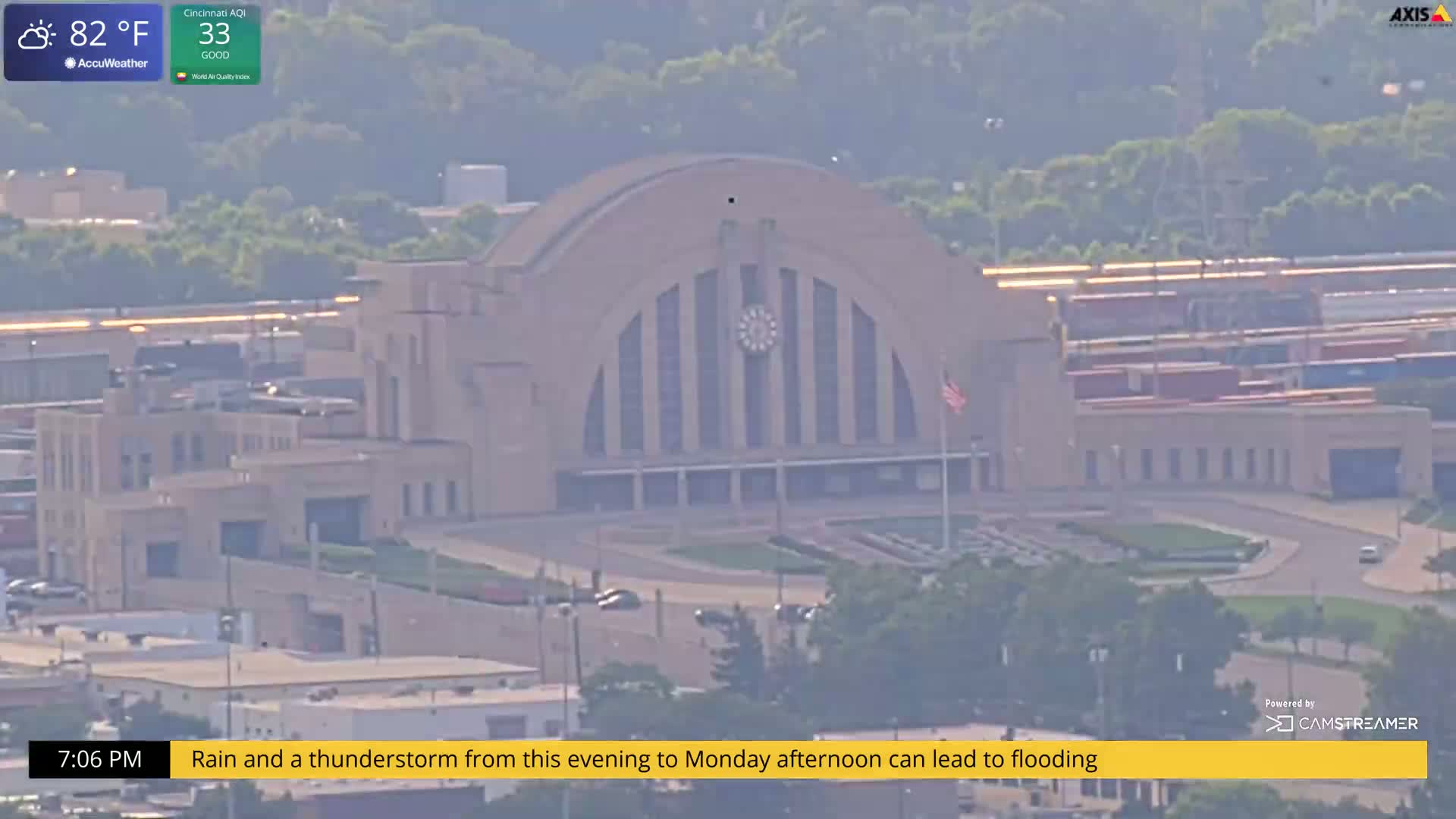 Cincinnati Skyline Live Cam - Cincinnati, Hamilton, Ohio, USA