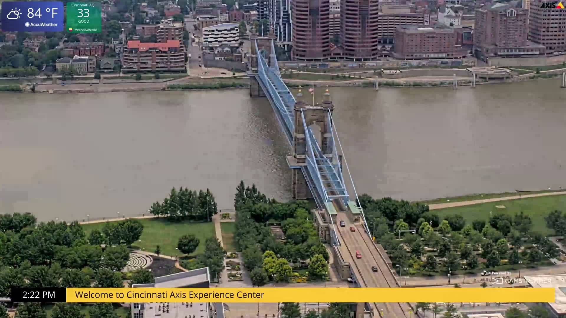 Cincinnati Skyline Live Cam - Cincinnati, Hamilton, Ohio, USA