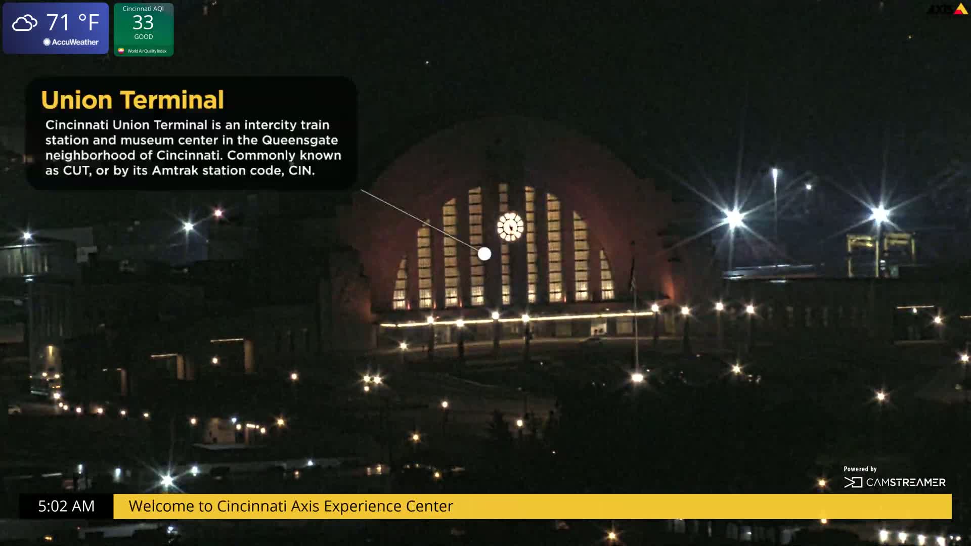 Cincinnati Skyline Live Cam - Cincinnati, Hamilton, Ohio, USA