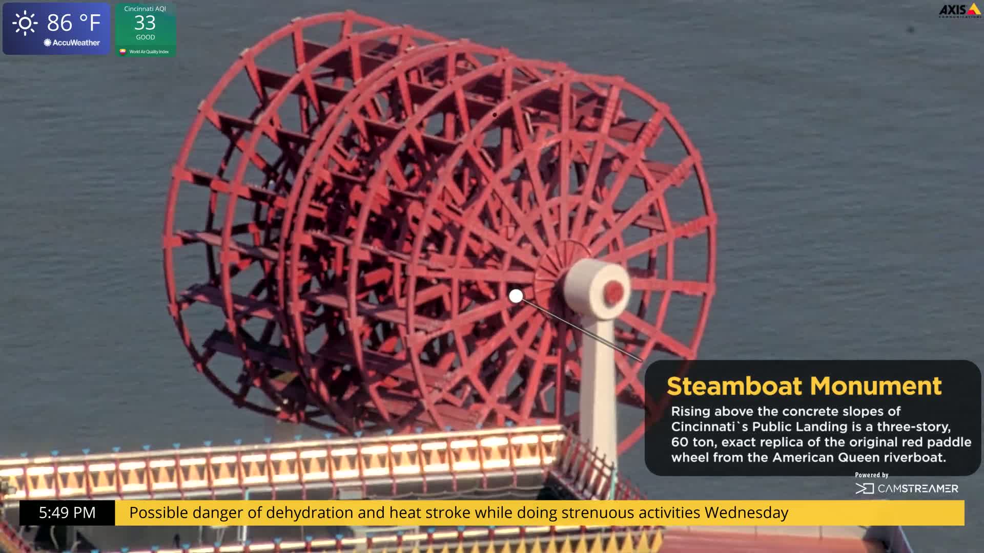 Cincinnati Skyline Live Cam - Cincinnati, Hamilton, Ohio, USA