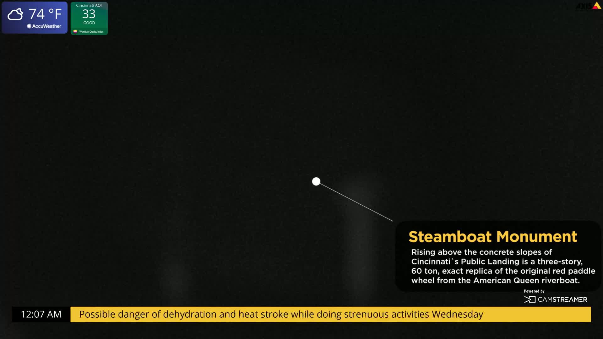 Cincinnati Skyline Live Cam - Cincinnati, Hamilton, Ohio, USA