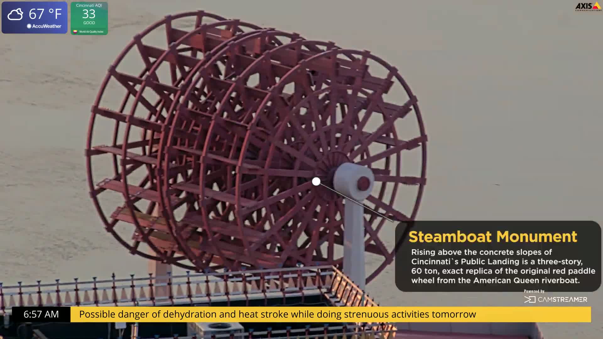 Cincinnati Skyline Live Cam - Cincinnati, Hamilton, Ohio, USA