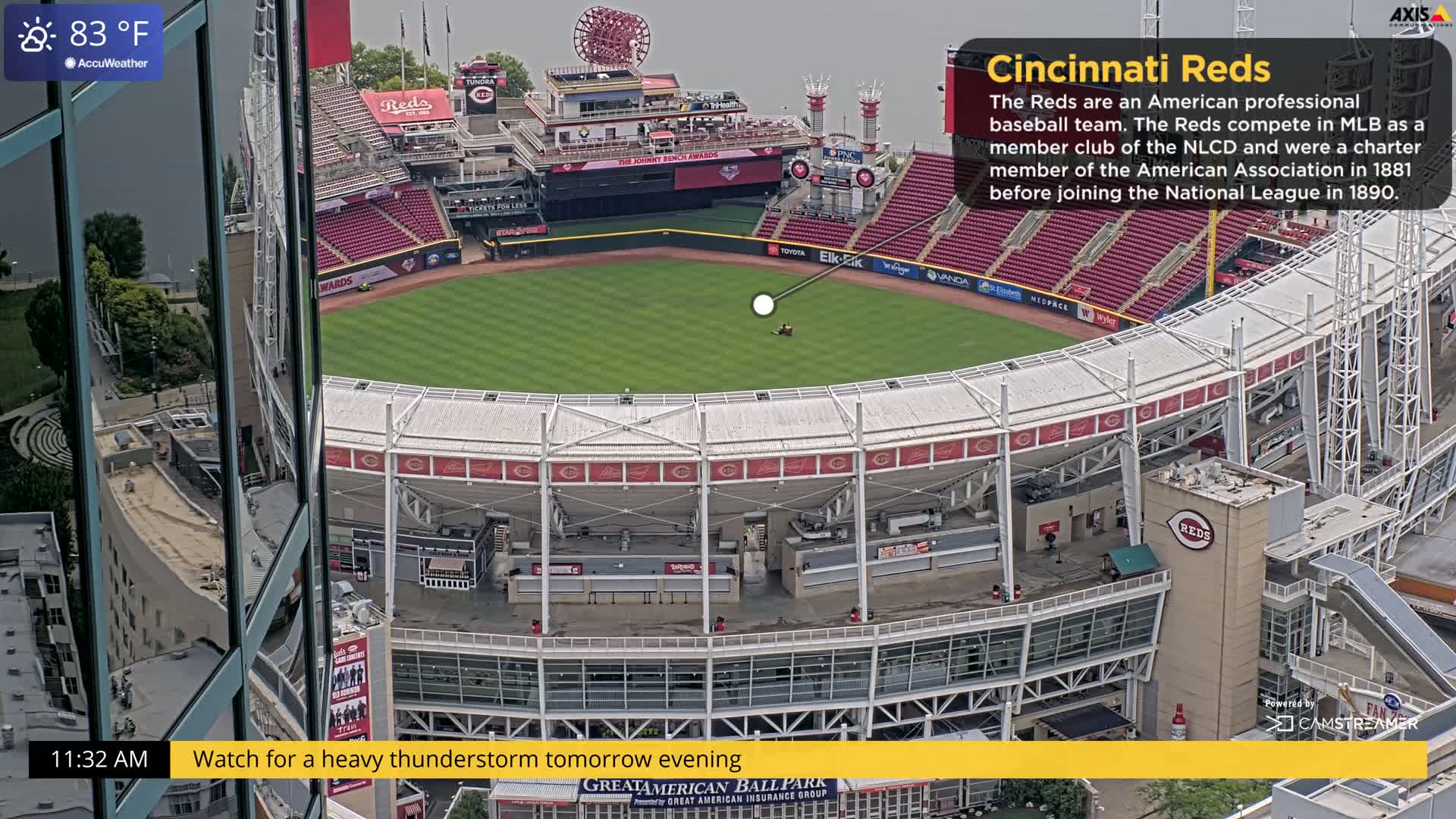 Cincinnati Skyline Live Cam - Cincinnati, Hamilton, Ohio, USA