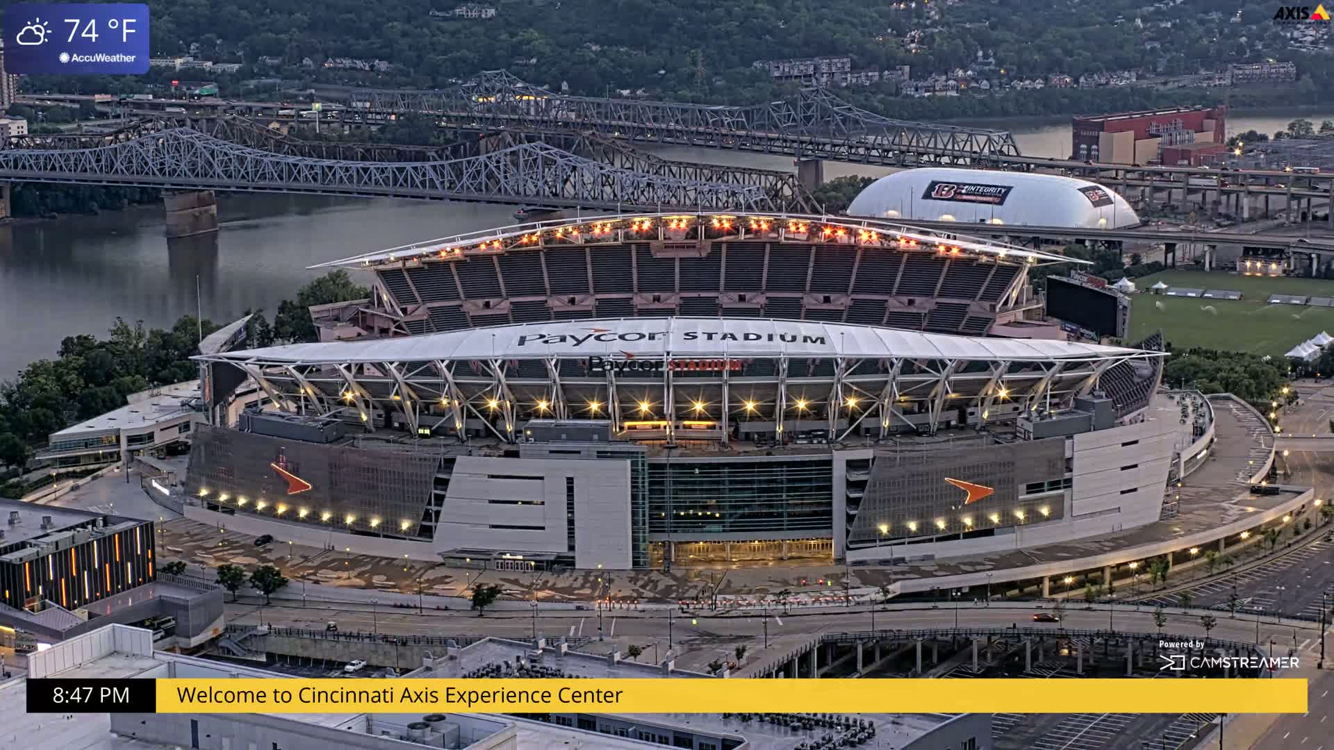 Cincinnati Skyline Live Cam - Cincinnati, Hamilton, Ohio, USA
