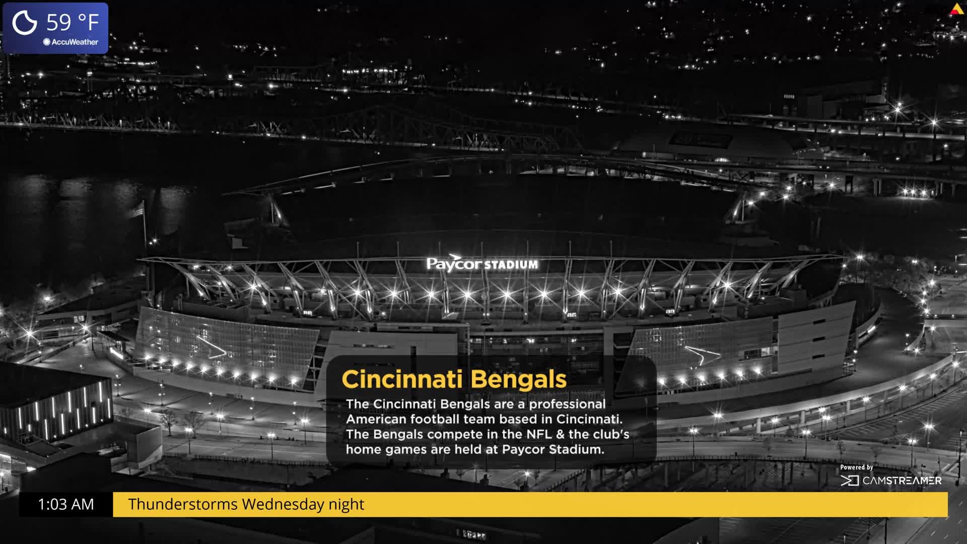 Cincinnati Skyline Live Cam - Cincinnati, Hamilton, Ohio, USA