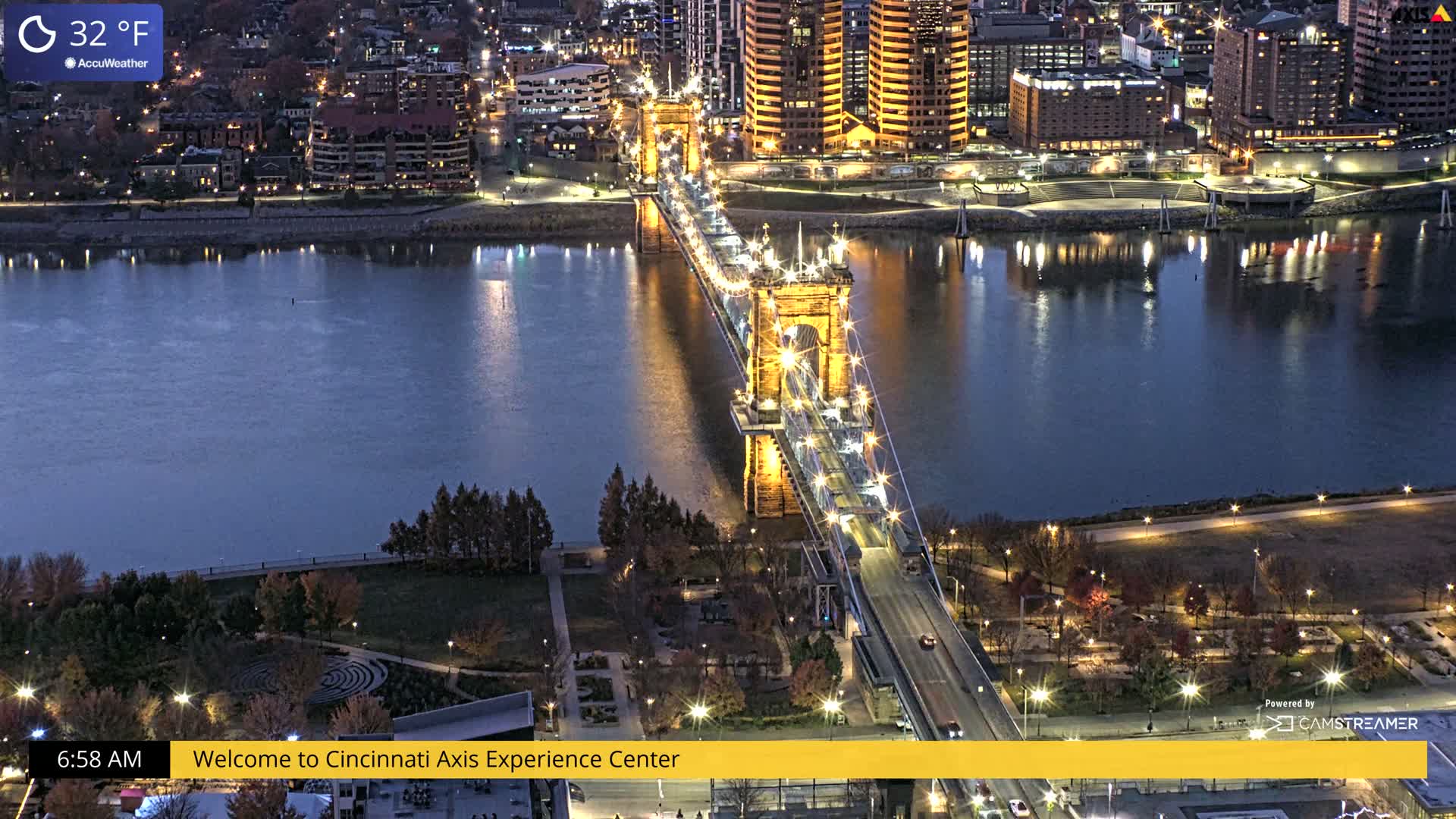 Cincinnati Skyline Live Cam - Cincinnati, Hamilton, Ohio, USA